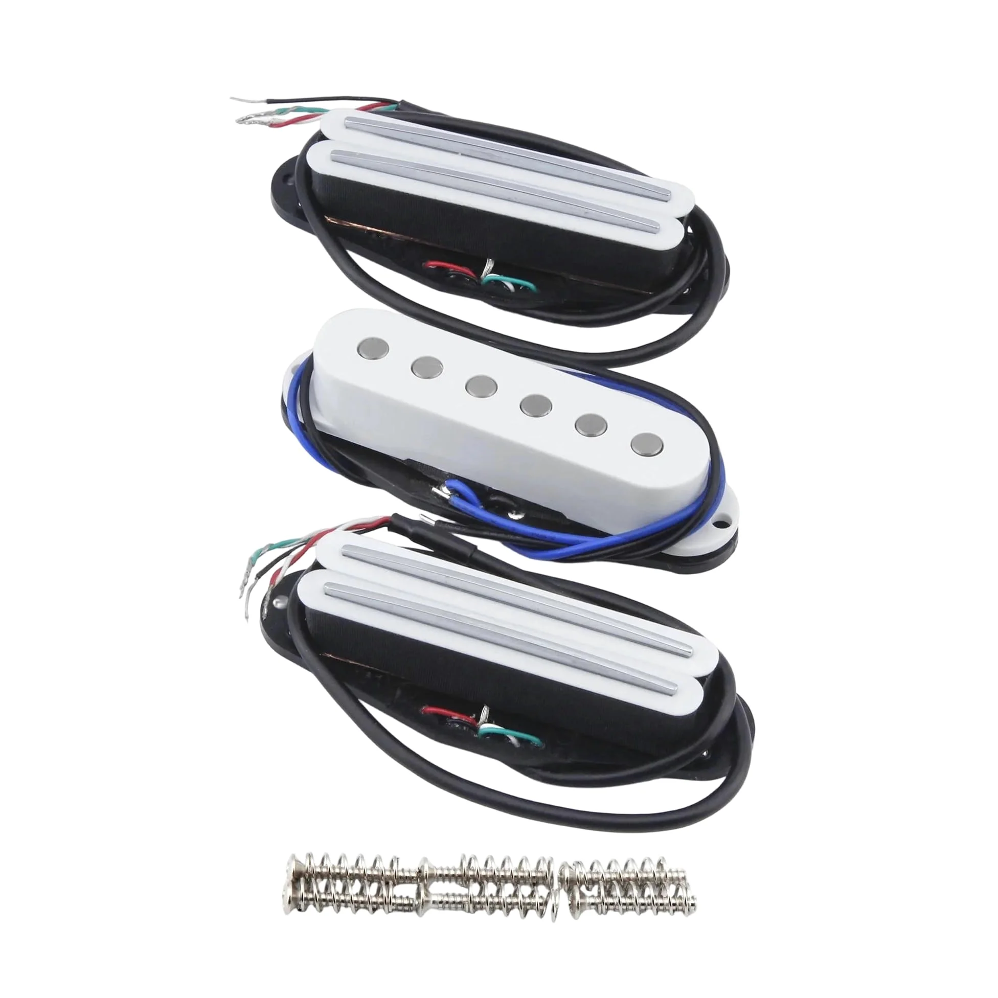 Profesjonalne Przetworniki Do Gitar Akustycznych Zestaw 3 Przetworników Ceramicznych Dual Track Single Coil Do Gitar Elektrycznych I Akustycznych(White Set)