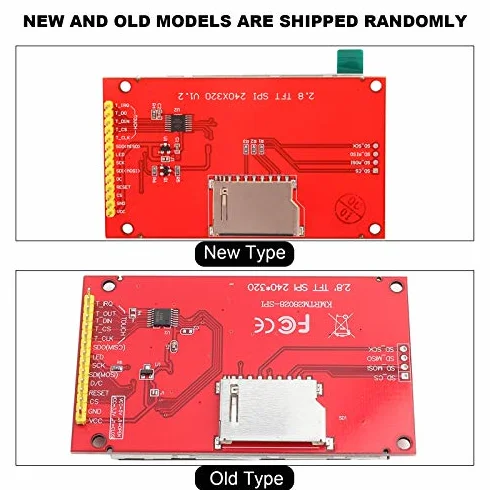 2.8 "240x320 SPI Ili9341 TFT LCD Ogólne 2.4-calowy Moduł Wyświetlacza LCD Spi Tft Lcd Panel Dotykowy Moduł Portu Szeregowego Ekran Dotykowy Lcd z Płytą Drukowaną Ili9341 5v / 3.3v
