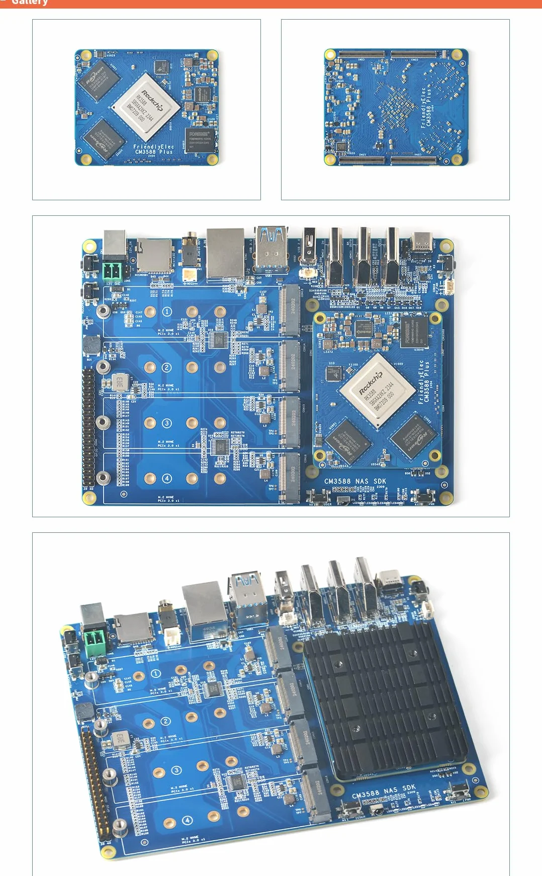 youyeetoo CM3588 Plus Mini NAS platforma, do 8K video, RK3588, OpenMediaVault Fit, 32 GB LPDDR5, 4 x gniazdo M.2 PCIe3.0, rozwiązania NAS, serwer domowy, lokalna pamięć w chmurze (16 G + 64 G NAS)