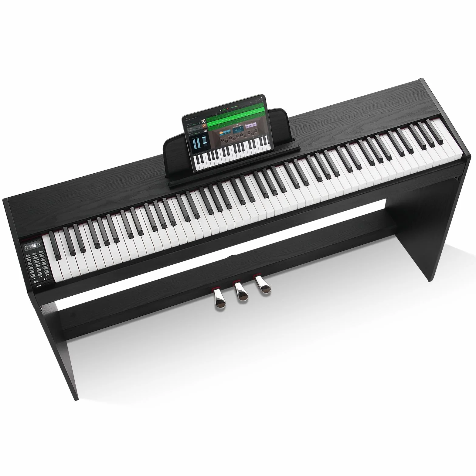 VEVOR Pianino cyfrowe, 88 przycisków, pianino elektryczne, podwójna klawiatura i głośnik, prosty uchwyt obudowy ze słuchawkami, 200 dźwięków i rytmów, obsługuje Bluetooth/USB/MIDI, dla początkujących