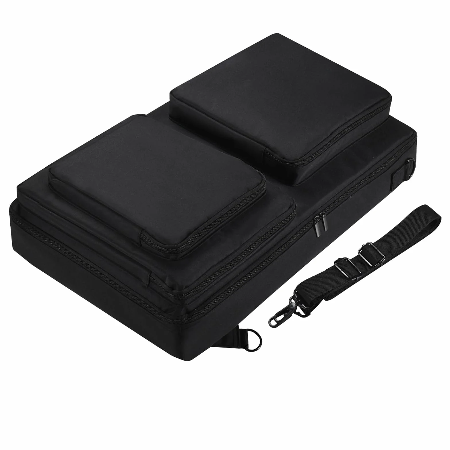 Torby dla Pioneer DJ DDJ-SR2/DDJ-SR,dla Native Instruments Traktor Kontrol S4 Mk3,Przenośny pokrowiec podróżny na ramię Plecak na słuchawki, tablet, kabel i ładowarkę (Czarny)