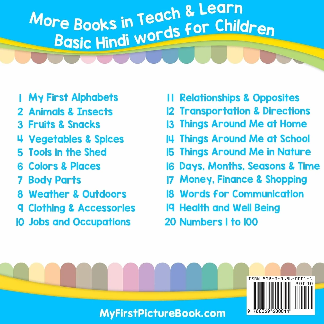 My First Hindi Alphabets Picture Book with English Translations: Bilingual Early Learning & Easy Teaching Hindi Books for Kids: 1