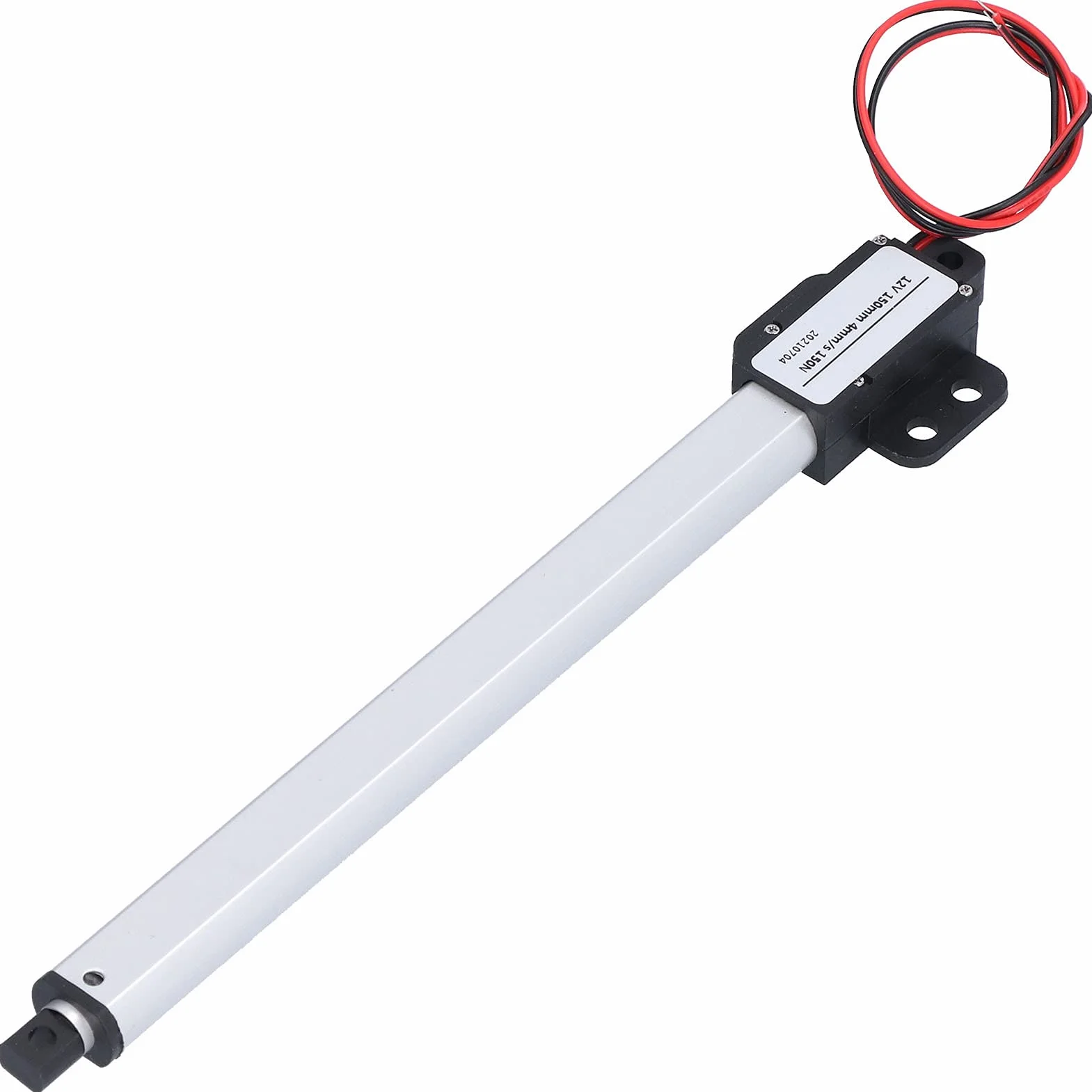 Bewinner 12 V Siłowniki liniowe, siłownik liniowy 150 mm skok Wysoka prędkość Niskie zużycie ochrony przed zwarciem Mini elektryczny siłownik liniowy skok 150 mm-30 mm/s-20 N
