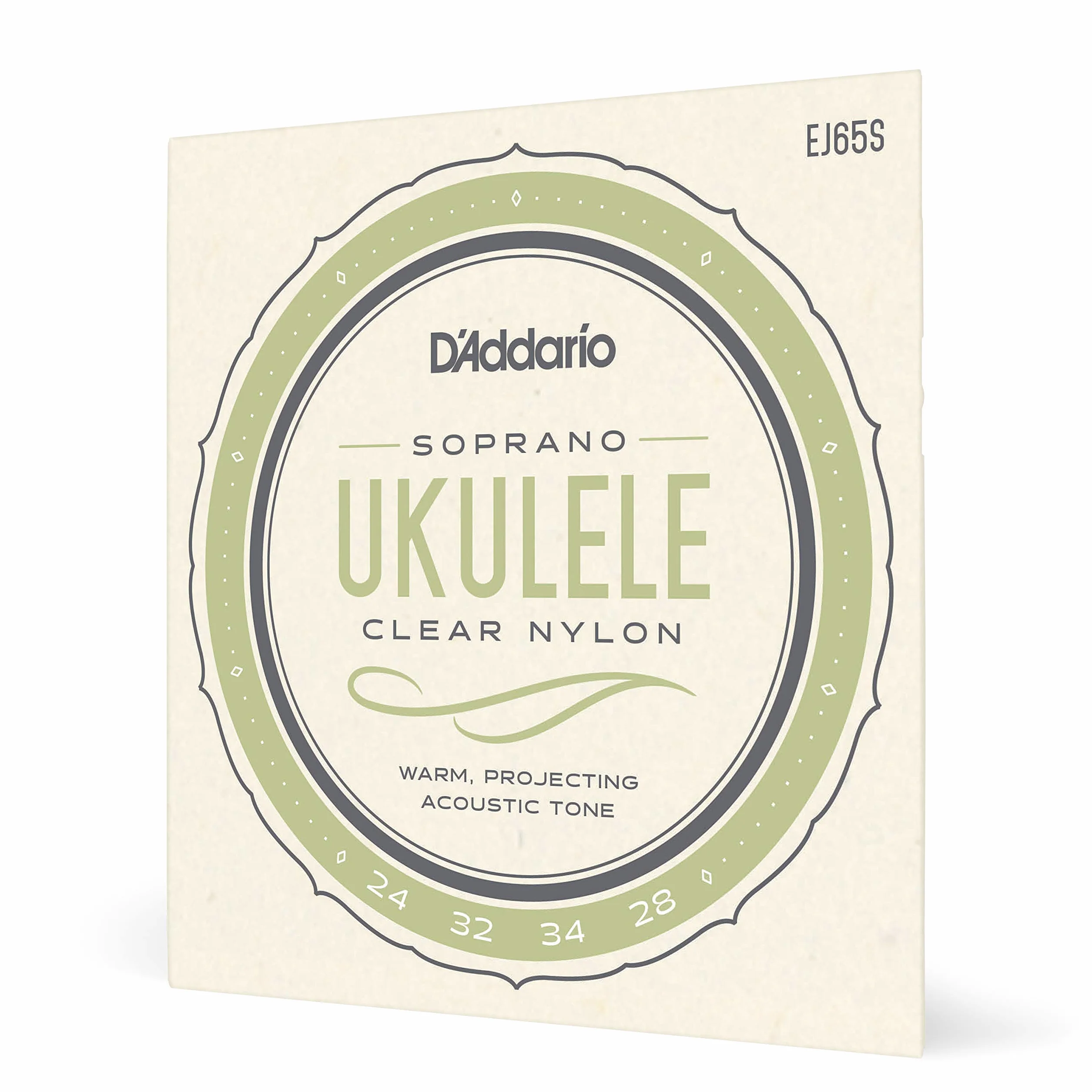D'Addario Ukulele Strings EJ65S Soprano Nylon 24-32-34-28 - Struna
