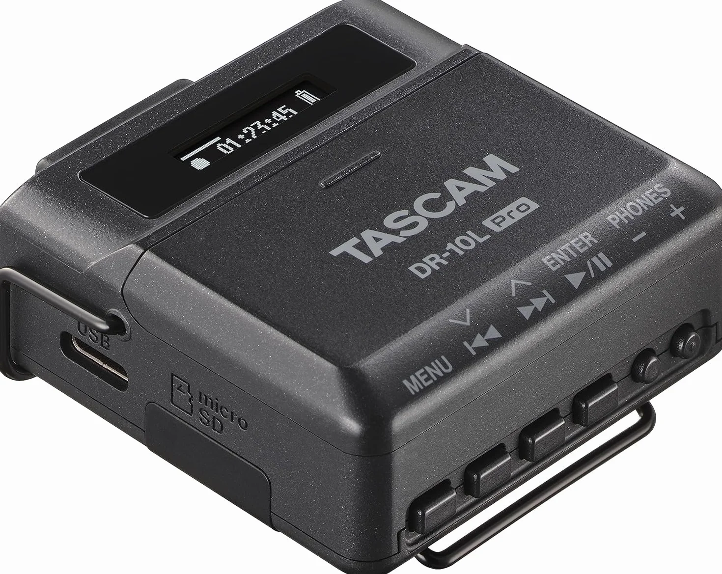 TASCAM DR-10L Pro – 32-bitowy rejestrator audio z mikrofonem lavalier, opcja Bluetooth do zdalnego sterowania i synchronizacji, obsługuje LTC Jam Sync