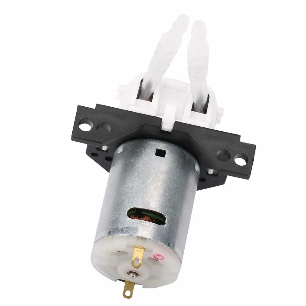 Hilitand Perystaltyczna pompa dozująca DC 12 V/24 V DIY perystaltyczna głowica rurowa do akwarium laboratorium analizy chemicznej (biała 12 V 3 x 5)