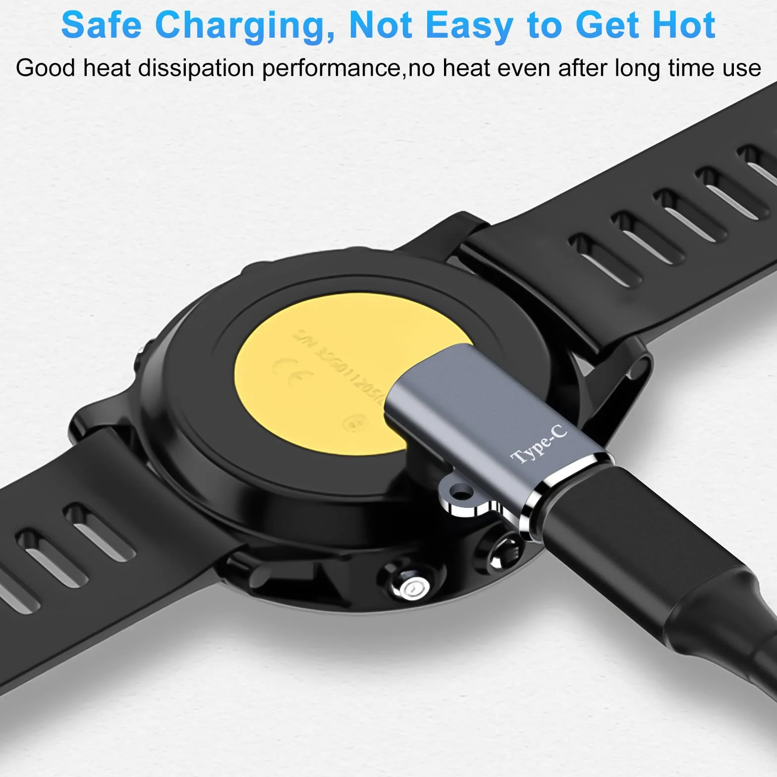 Adaptery ładowarki do zegarków (2 sztuki), adapter USB-C typu C żeński na męski, złącze ładowania z wtyczką przeciwpyłową, kompatybilne z Garmin Fenix 7/7S/7X/6/6X/6S i innymi