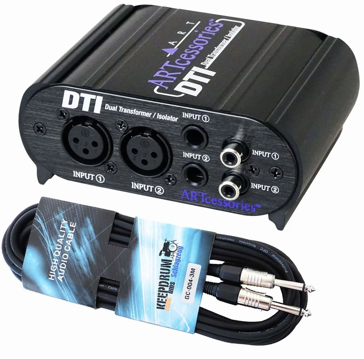 ART DTI pasywny DI-Box Direct Box+ keepdrum kabel gitarowy 3 m