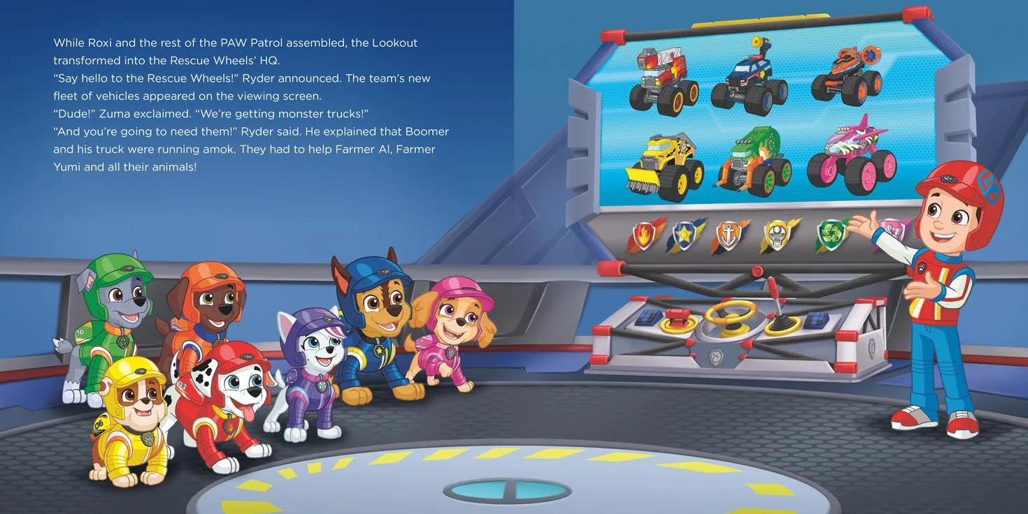 PAW Patrol Rescue Wheels Picture Book: Join Nickelodeon’s PAW Patrol in a new monster truck rescue adventure. The perfect gift for fans aged 4+.