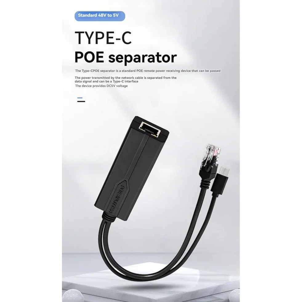 Adapter rozdzielacza Poe 48 V do 5 V 48 V do 5 V rozdzielacz Poe Splitter Poe Splitter