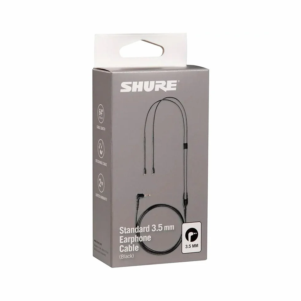 Shure EAC64BK SE Przedłużacz Do Słuchawek, Czarny, 162 cm