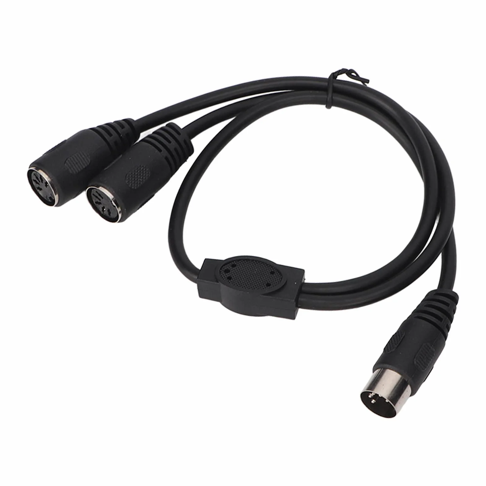 DIN 5 Pin Splitter Y Adapter Kabel MIDI, MIDI 5 Pin Męski na 2 DIN 5 Pin żeński Przedłużacz Kabla Audio, 1.6ft