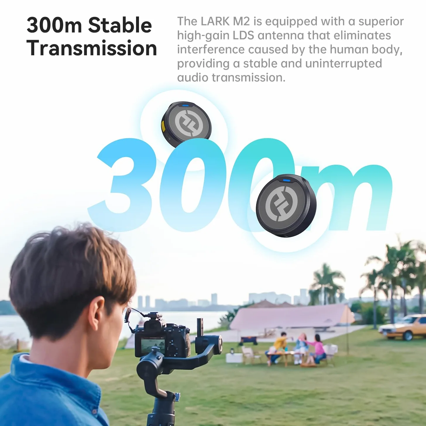 HOLLYLAND Lark M2 Microphone Lavalier pour DSLR Caméra