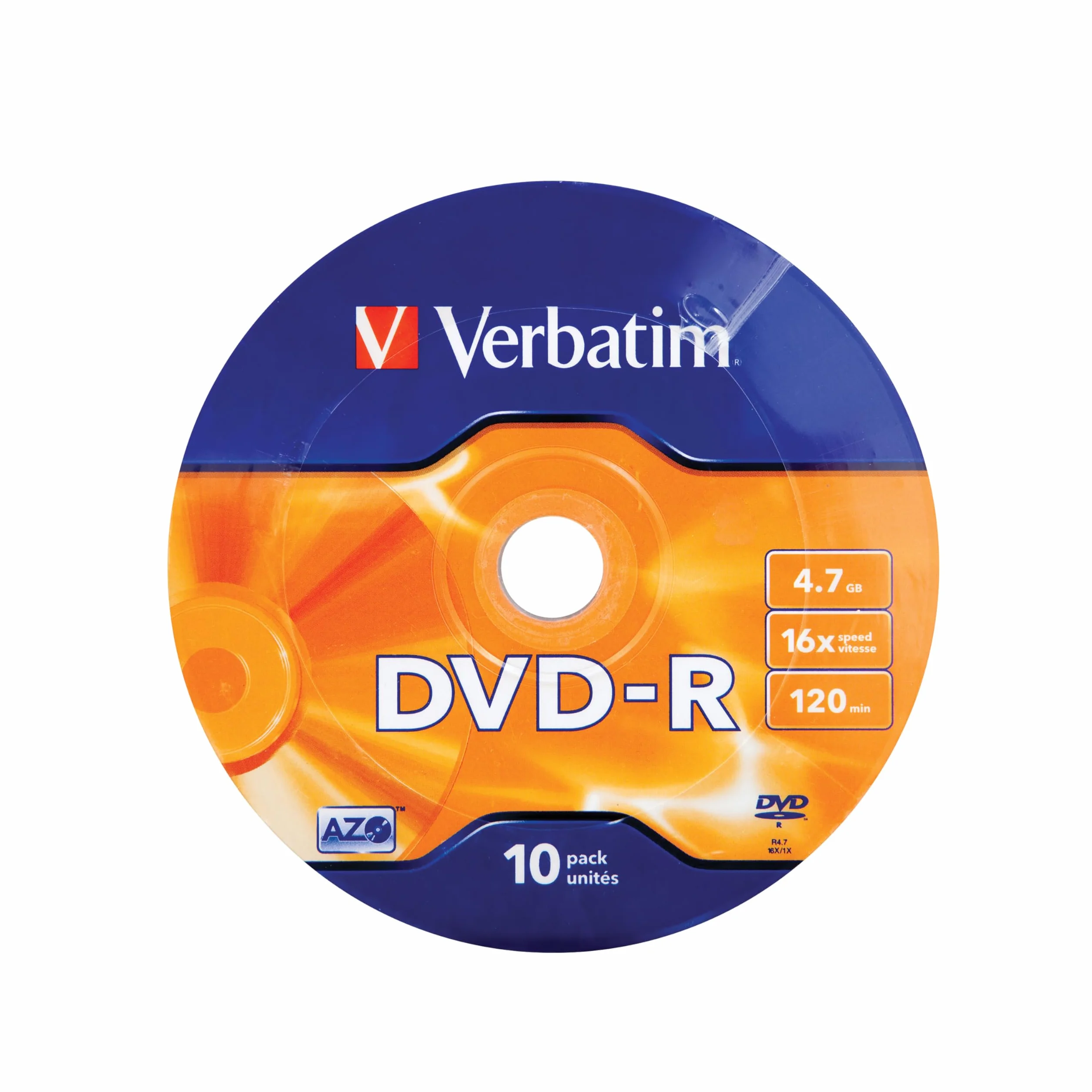 Verbatim 43729" DVD-R 4,7 GB 16 x 10 pinów srebrny