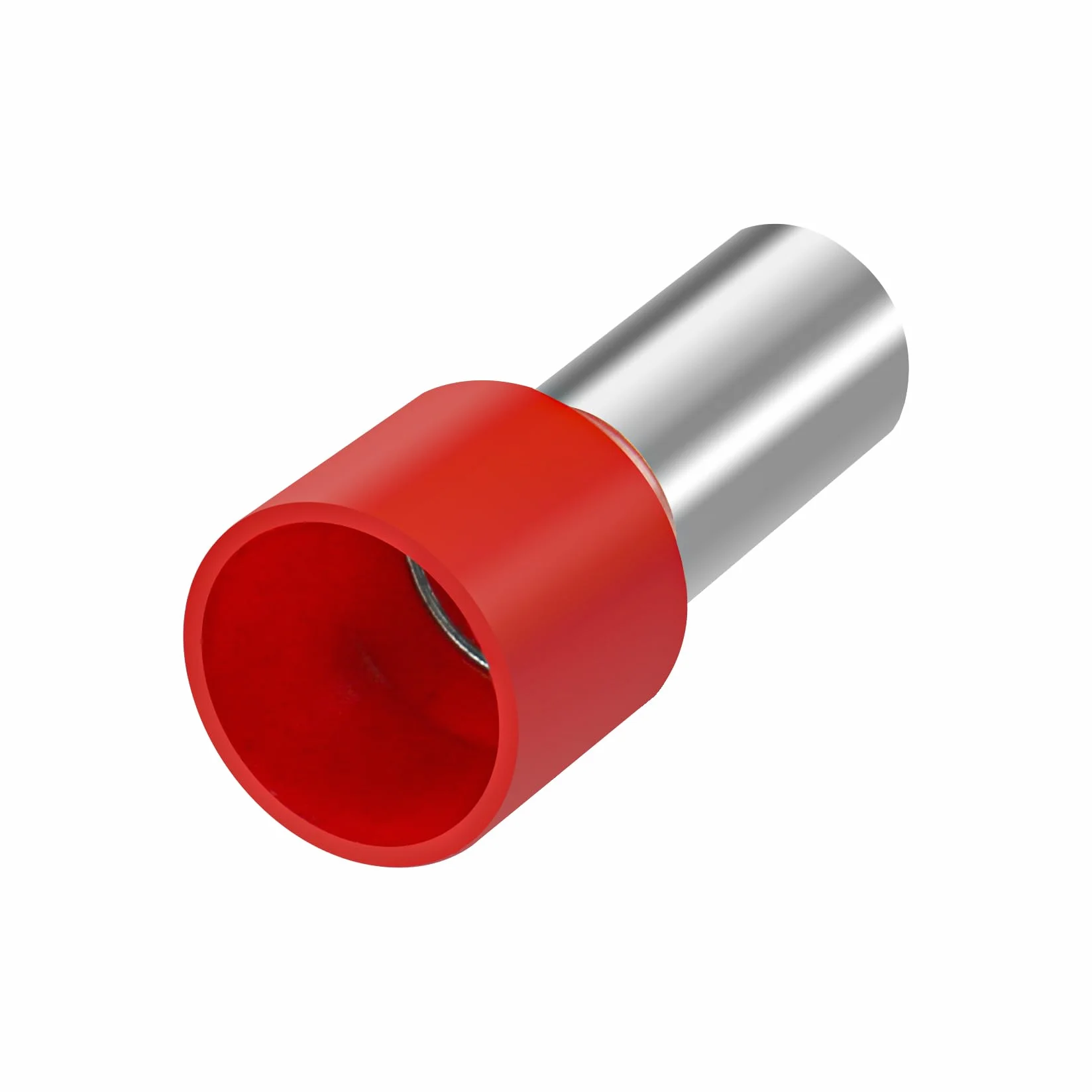 Heschen zaciski kablowe E35-16 AWG 2/35 mm², drut miedziany łącznik zaciskowy, izolowany winyl, czerwony, 50 sztuk