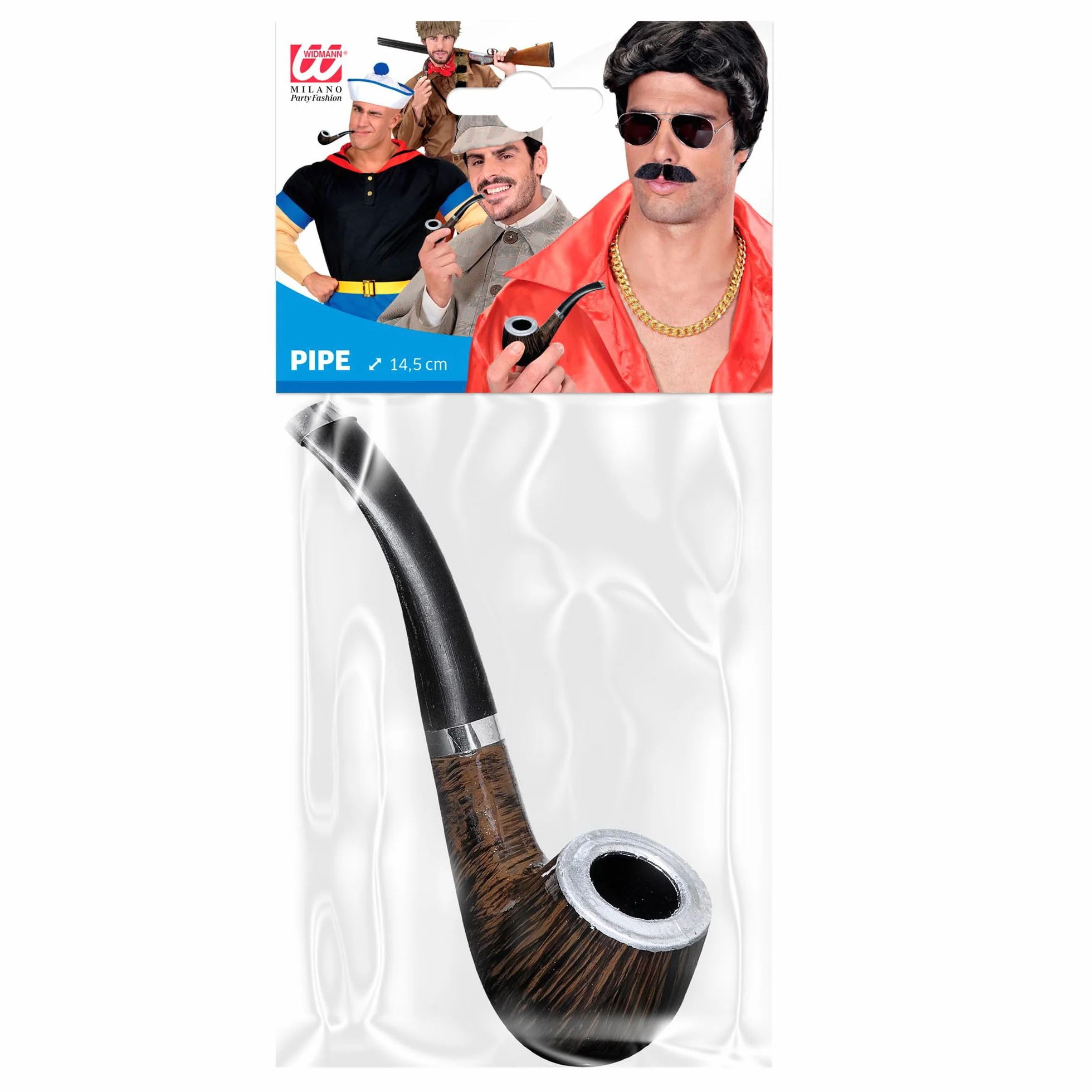 W WIDMANN MILANO Party Fashion - Gwizdek, 14,5 cm, dodatek do kostiumów, detektyw, marynarz
