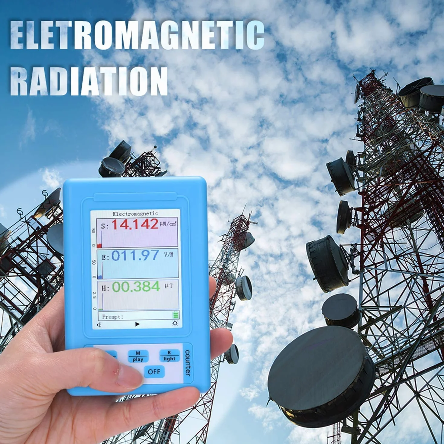 BR-9A przenośny przenośny elektryczny czujnik promieniowania magnetycznego