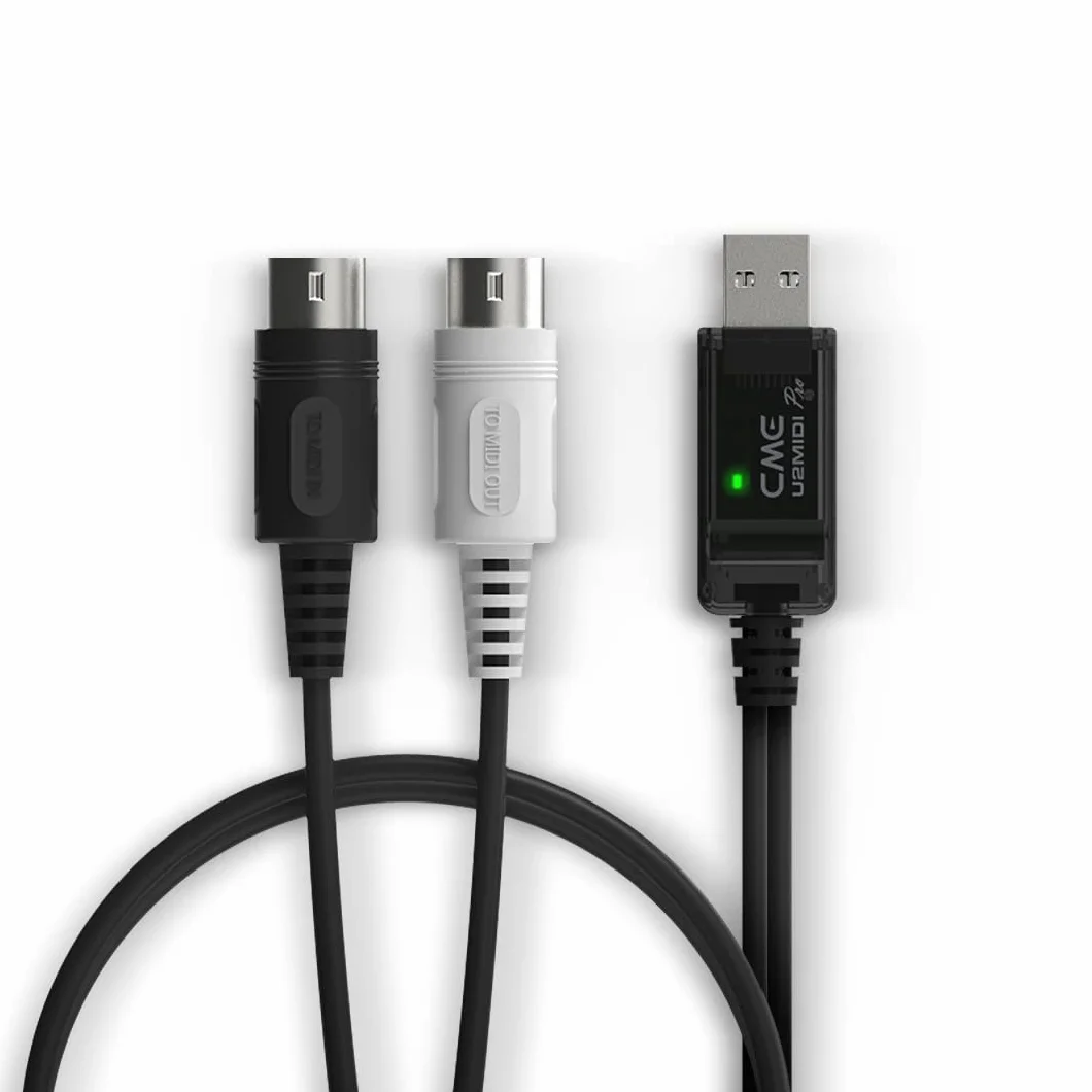 CME U2MIDI Pro – Szybki Kabel USB MIDI z Filtrem i Mapowaniem – Interfejs USB-MIDI Plug & Play do Komputera, Laptopa lub PC oraz Instrumentów MIDI