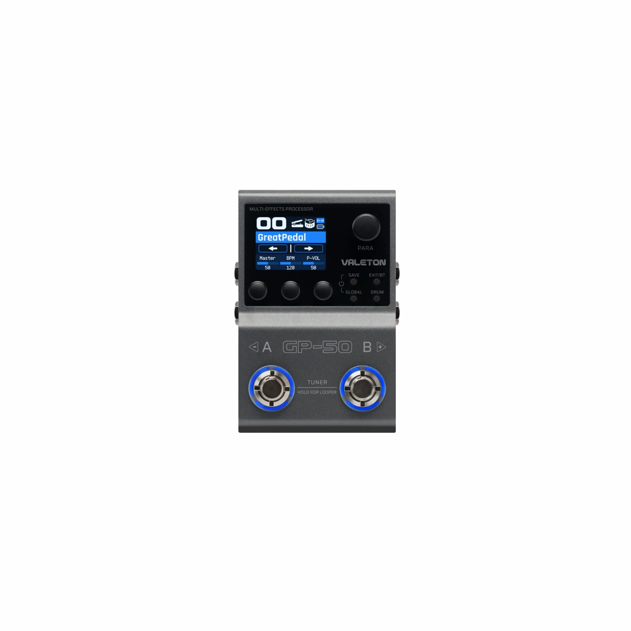 Valeton GP-50 gitarowy z wieloma efektami ze wzmacniaczami, Cab Sims, FX, Looper, Tuner i audio USB