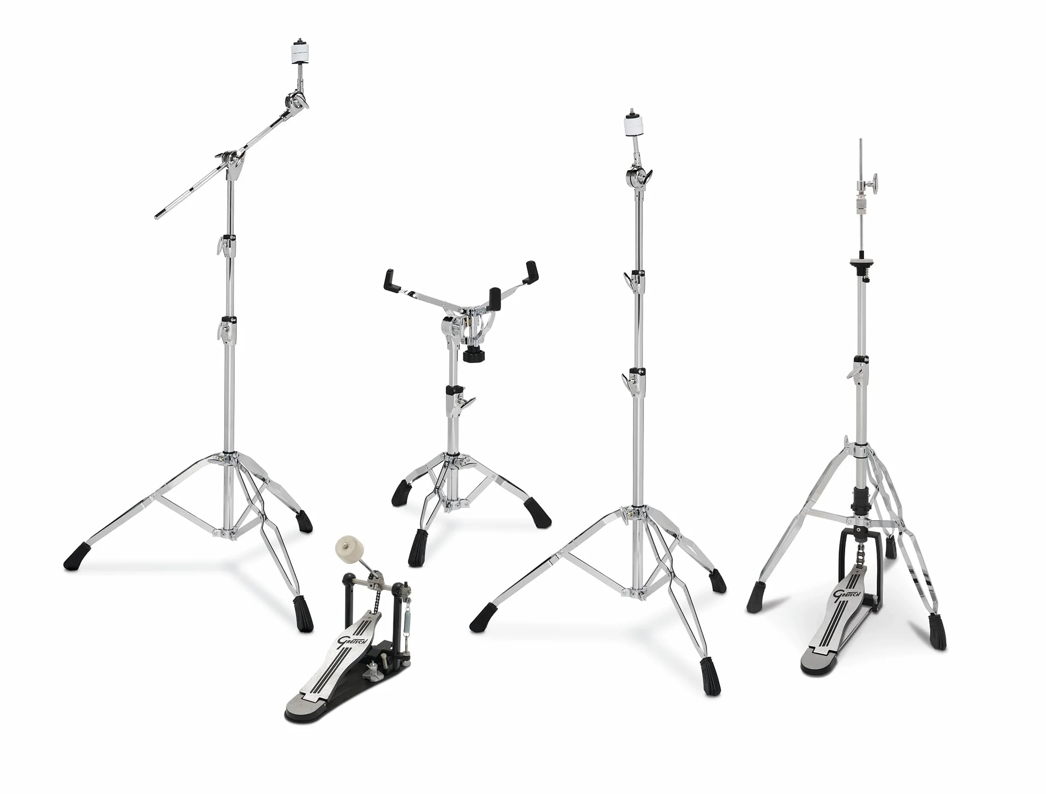 Gretsch Hardware Seria G3 Zestaw hardware GR-G3PACK - prosty stojak na talerz - stojak na talerz z ramieniem - stojak hi-hat - stojak na werbel - pojedyncza stopa - podwójnie wzmacniany