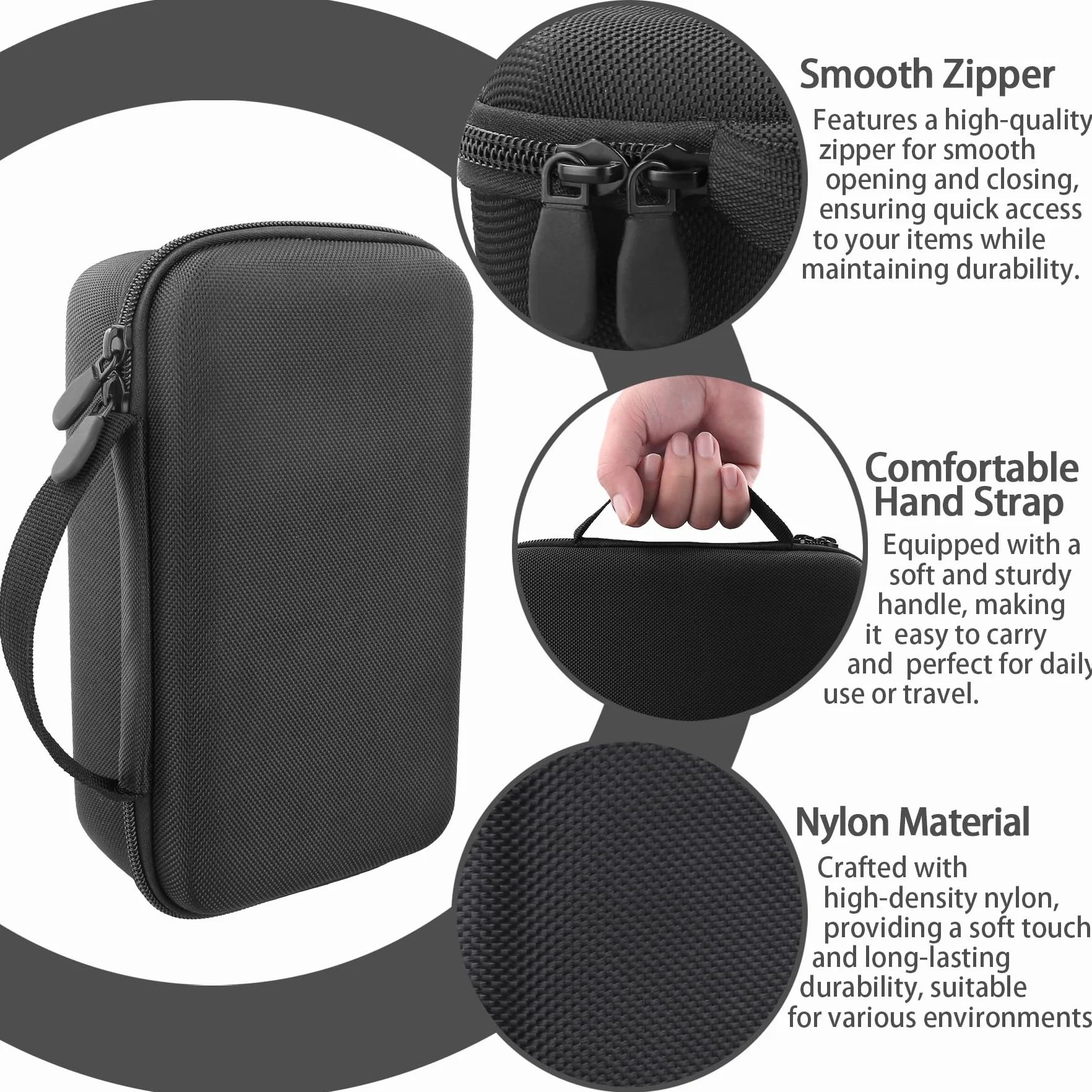 co2CREA Przechowywanie Carry Travel Hard Case dla Soundcore Ancher Boom 3i Portable Bluetooth Speaker, Solo Case, Czarny (Black), L, for soundcore Anker boom 3i