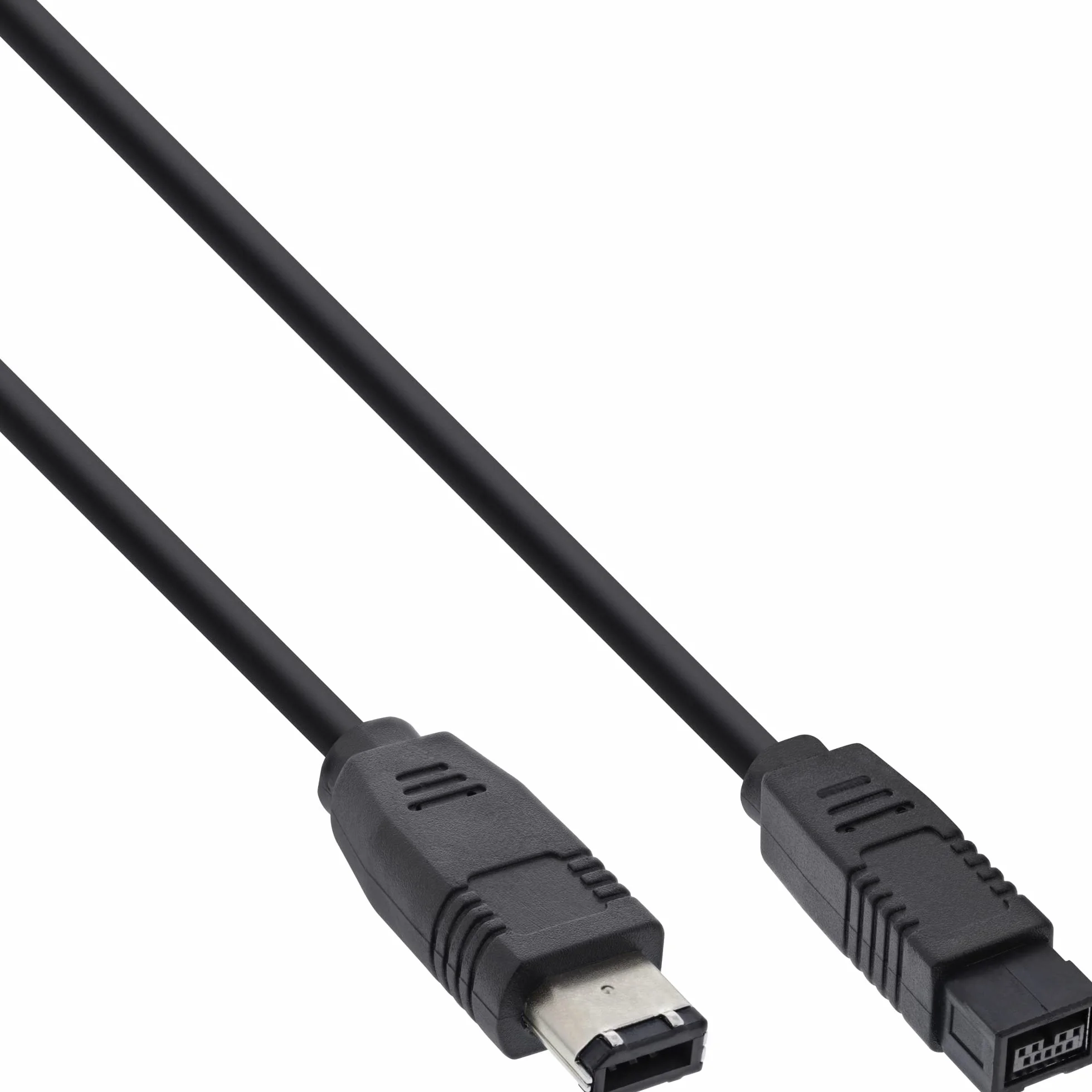 InLine 36902 FireWire kabel, IEEE1394 6-pinowy wtyk do 9-pinowego wtyku, czarny, 1,8 m