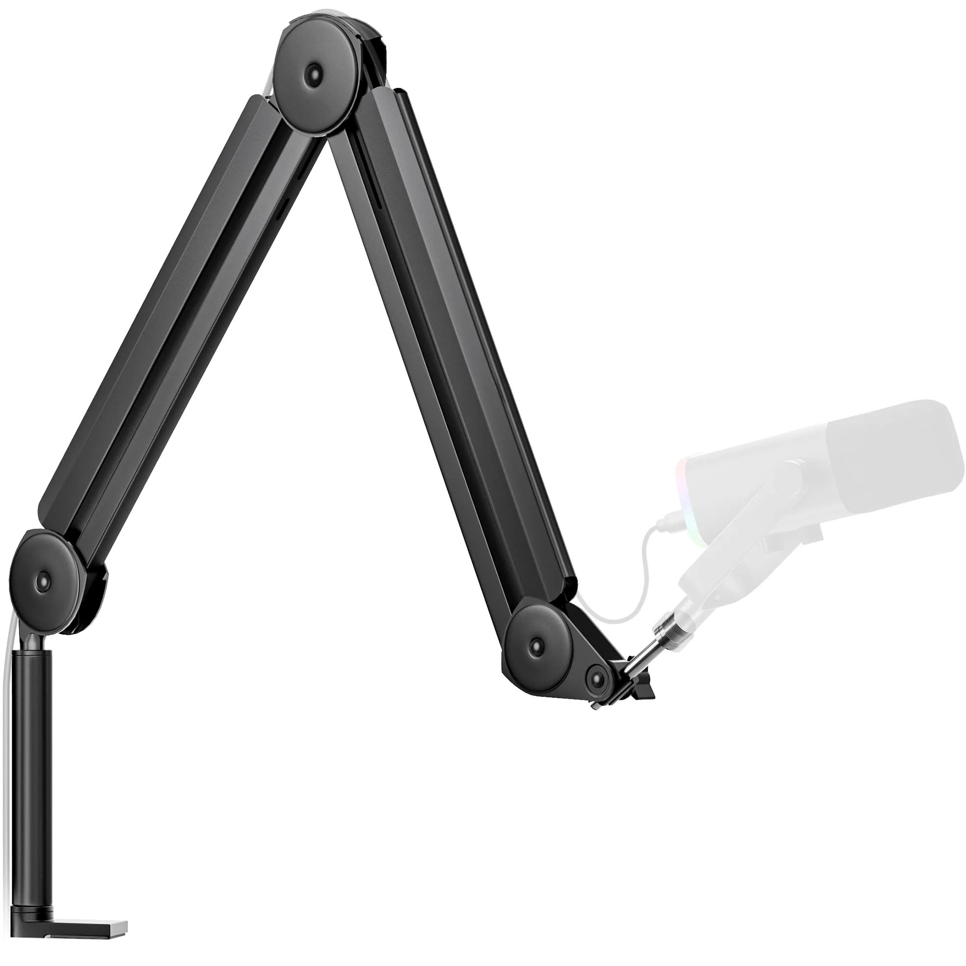 InnoGear Wysięgnik mikrofonowy stojak na mikrofon zarządzanie kablami do Blue Yeti FIFINE AM8 K669B HyperX QuadCast S SoloCast AT2020 Shure SM7B MV7 i innych mikrofonów