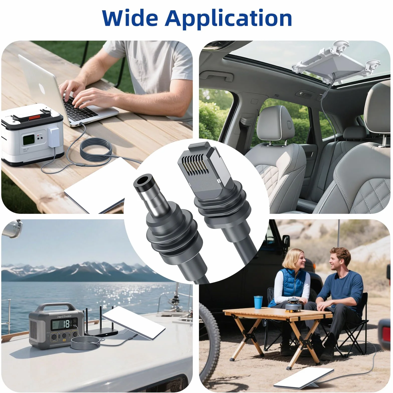 4 w 1 Starlink Mini DC/RJ45 do DC/RJ45 kabel 4 w 1 z adapterem DC na USB C, zamiennik wodoodpornego przedłużacza Starlink Mini kabel zasilający akcesoria
