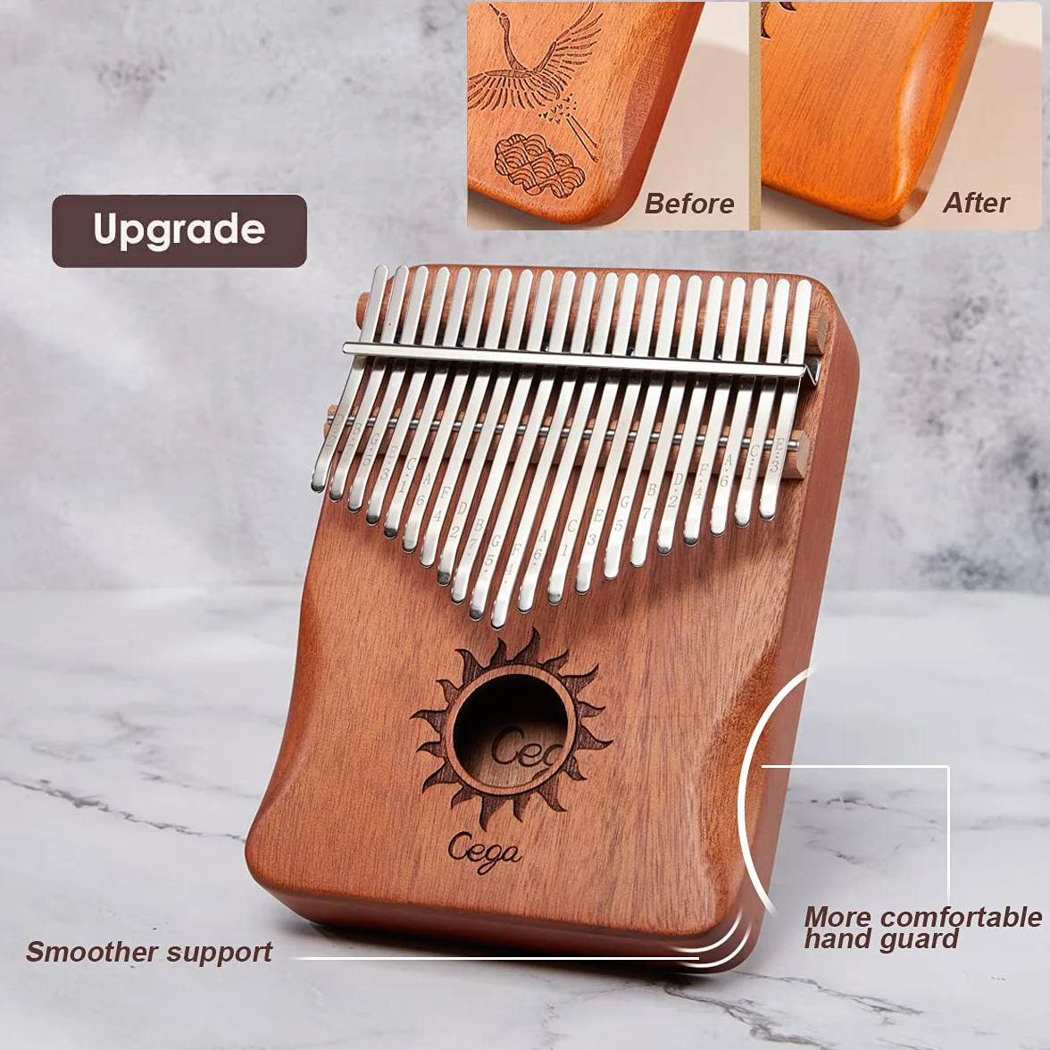 Kalimba kciuk pianino 21 klawiszy przenośny Thumb pianino Marimba z młotkiem tuningowym zestaw