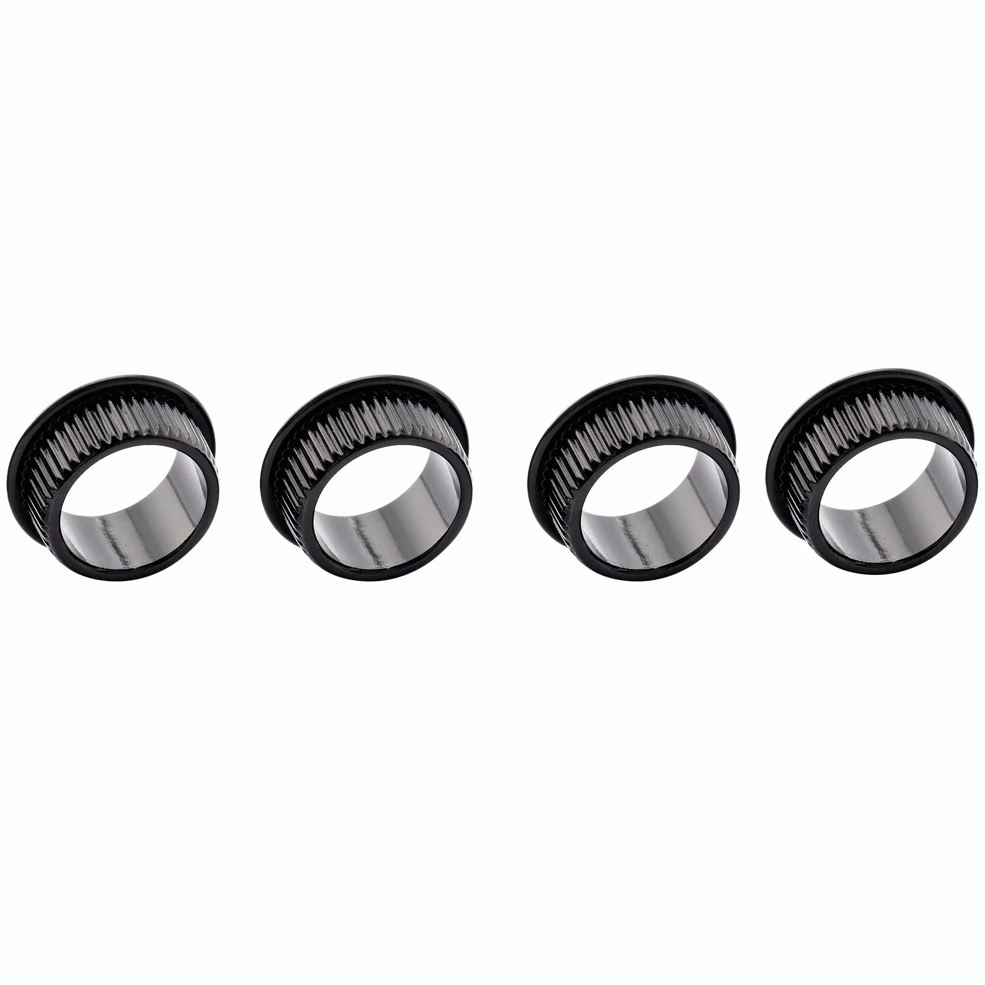 Musiclily Pro 18mm Tulejki Kluczy do Basu Elektrycznego stylu Otwartym Klucze, Czarny (4 szt.)