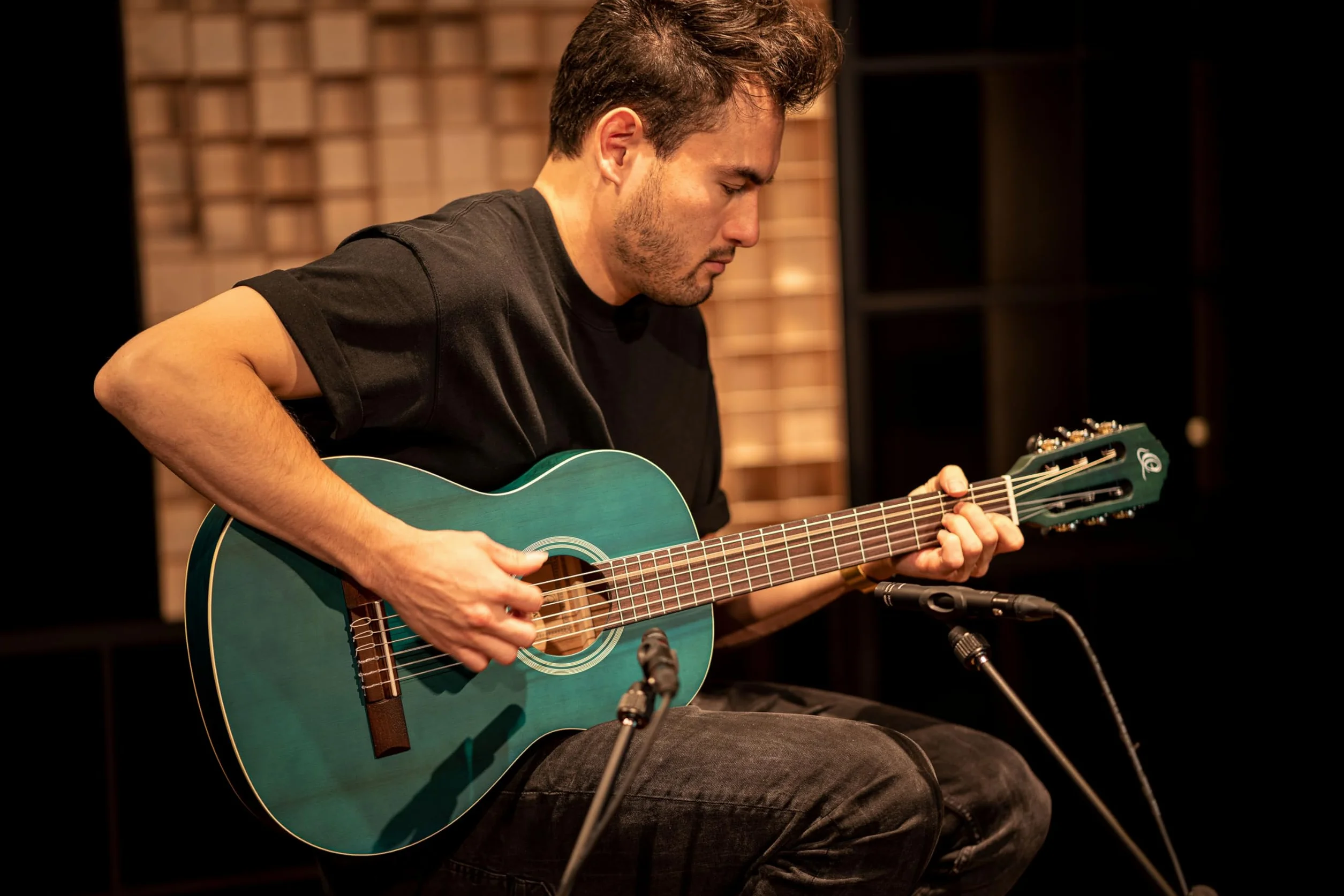 Ortega Guitars 3/4 Classical Guitar – Seria Student – Świerk/Katalpa, Kolor Niebieski (RST5M-3/4OC)