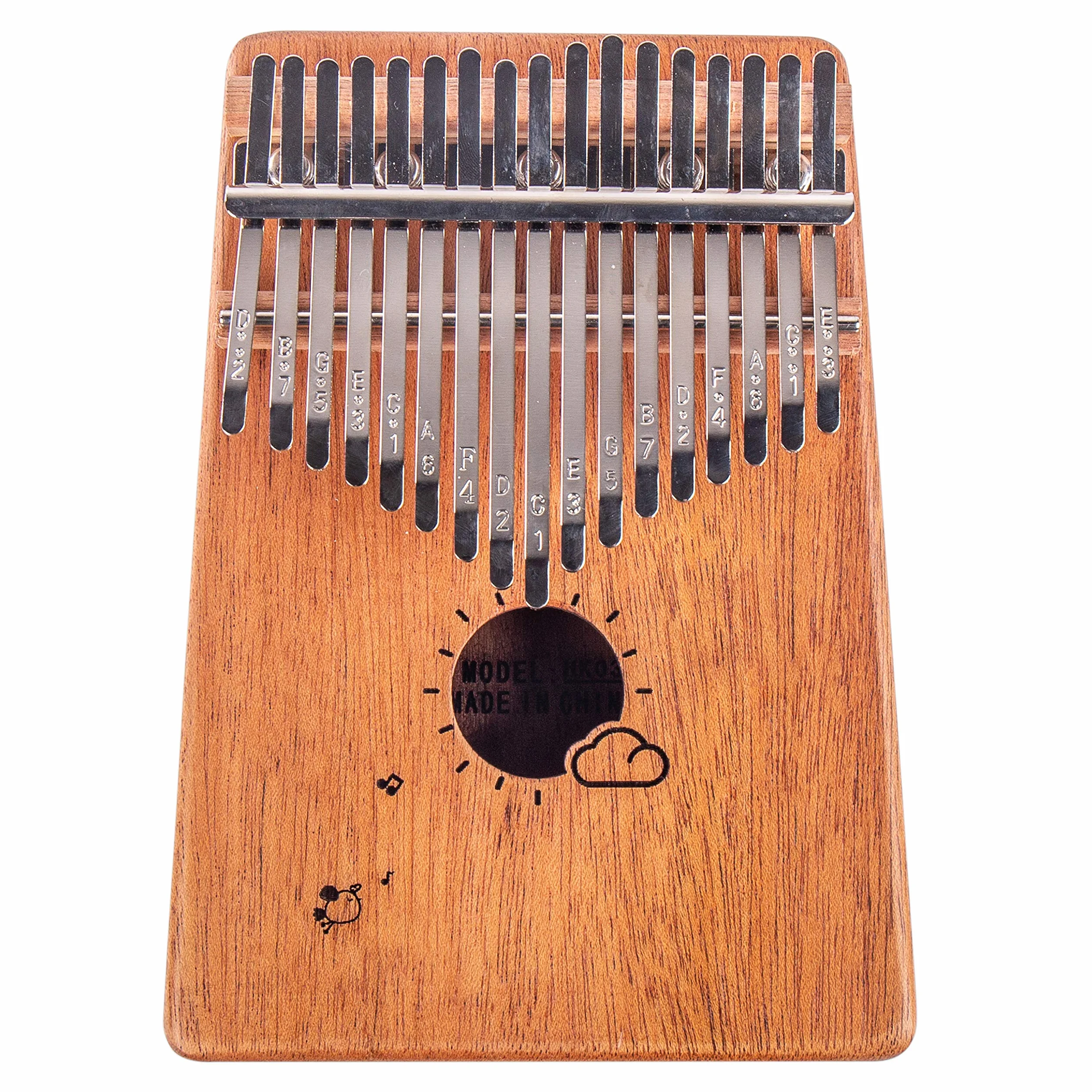 Kalimba 17 klawiszy kciuk palec fortepian - Mbira - solidny mahoń i przenośny, z torbą do przenoszenia i instrukcją obsługi