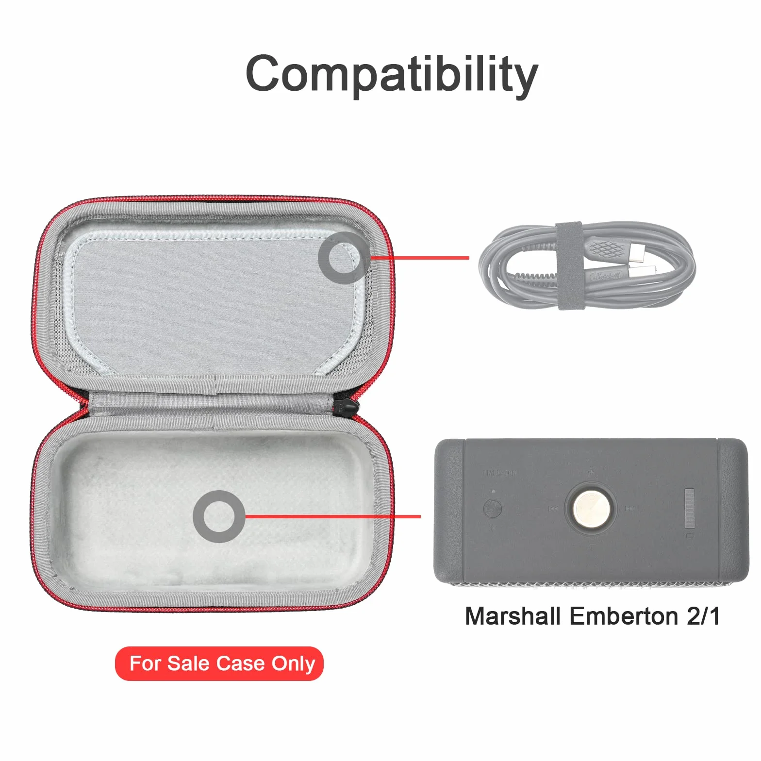 Etui do Marshall Emberton II/Emberton III/Emberton Głośnik Bluetooth przez RLSOCO