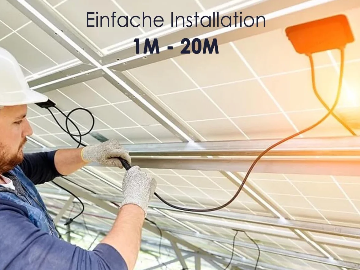 enjoy solar 6 mm² profesjonalny kabel połączeniowy moduł solarny z regulatorem ładowania solarnego, kabel przyłączeniowy 10 m