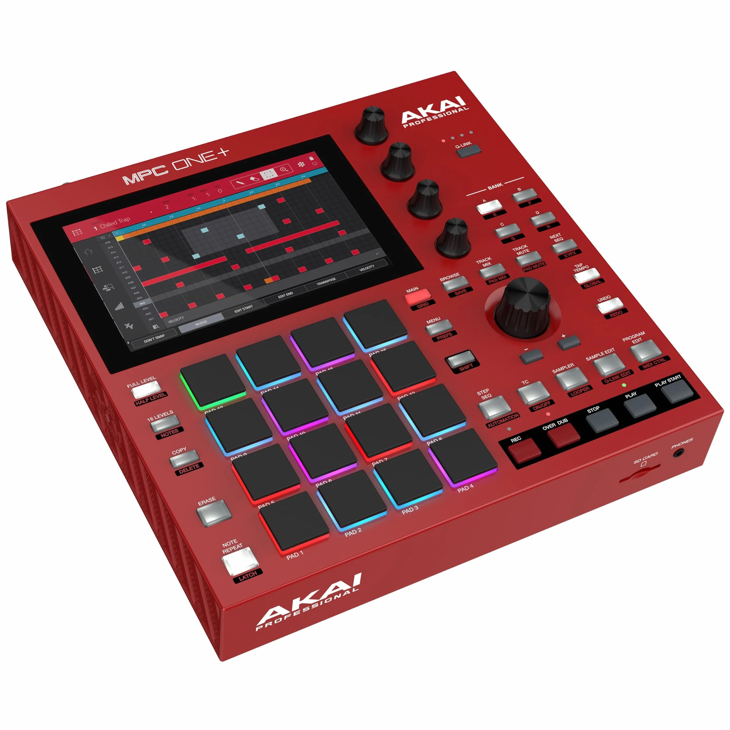 Akai Professional MPC One+ samodzielny automat perkusyjny, beat maker i kontroler MIDI z WiFi, Bluetooth, padami perkusyjnymi, ekranem dotykowym i integracją z Native Instruments