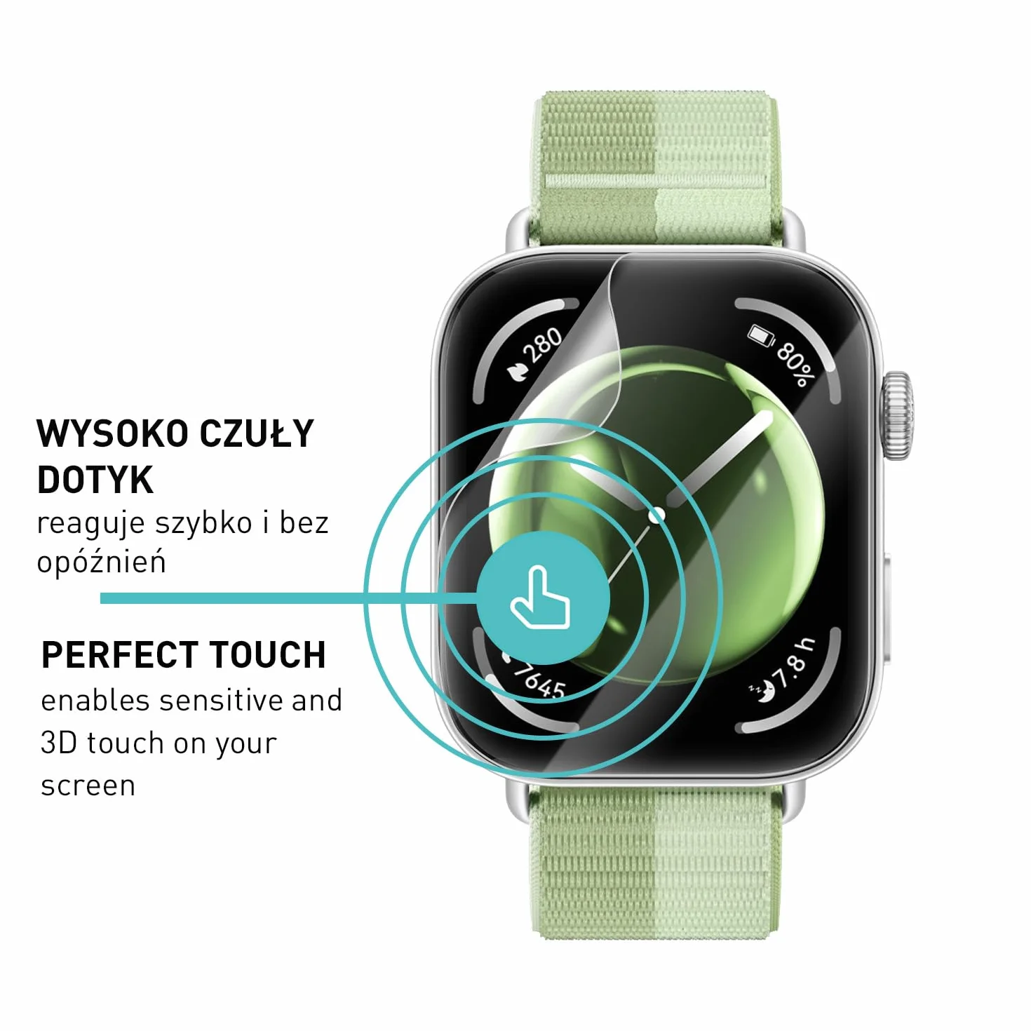 smartect Folia Ochronna TPU [3 Sztuki, Clear] dla Huawei Watch Fit 3, Zakrywa cały wyświetlacz, Ochraniacz Ekranu bez Pęcherzyków, Bez Odcisków palców
