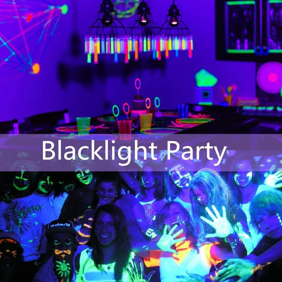 10M UV LED czarne światło ledowe zestaw taśm z pilotem zdalnego sterowania, 12 V/2 A, elastyczne mocowania czarnego światła do fluorescencyjnych zabaw tanecznych, oświetlenie sceniczne na