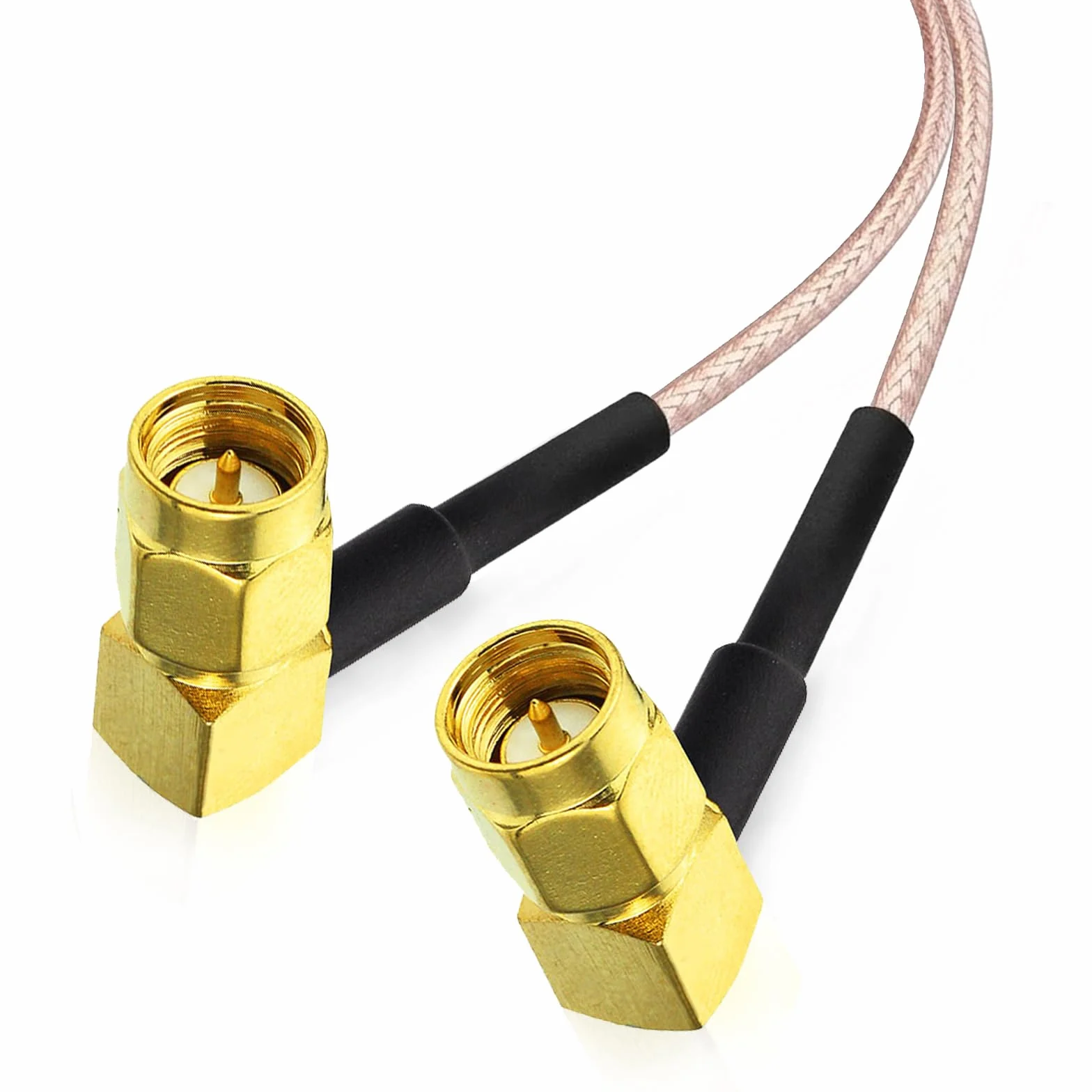 Superbat Kabel SMA 30 cm SMA Męski podwójny kąt anteny WiFi Przedłużenie RG316D 50 Ohm do routera 4G LTE, bramy, sieci komórkowej, SDR, odbiornika USB, Ham Radio