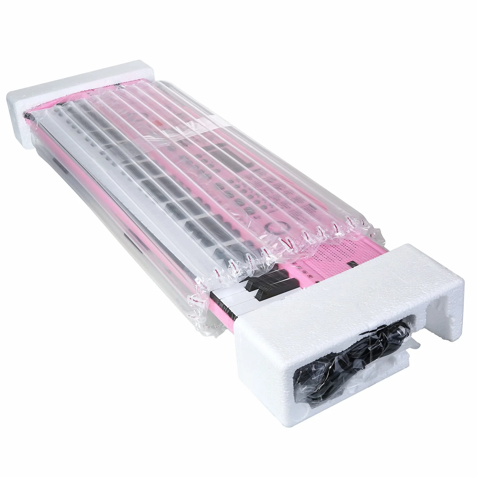 Keyboard dla dzieci z 61 przyciskami, dla początkujących, elektroniczna klawiatura, przenośna, cyfrowa klawiatura muzyczna, instrument muzyczny do wczesnej edukacji z mikrofonem i stojakiem na karteczki na nuty, prezent dla chłopców i dziewczynek