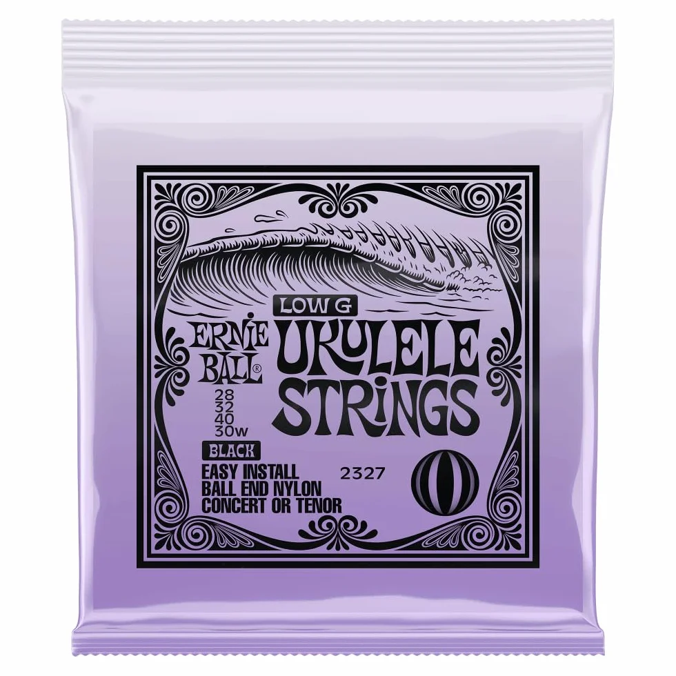 Ernie Ball Concert Tenor Black Nylon Ball End Ukulele Strings Wound G