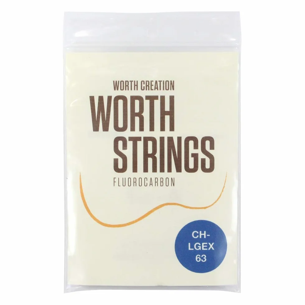 Worth Strings, Low-G Ukulele, Clear Fluoro-Carbon, do ukulele, Heavy (0.0224-0.0291-0.0319-0.0433)