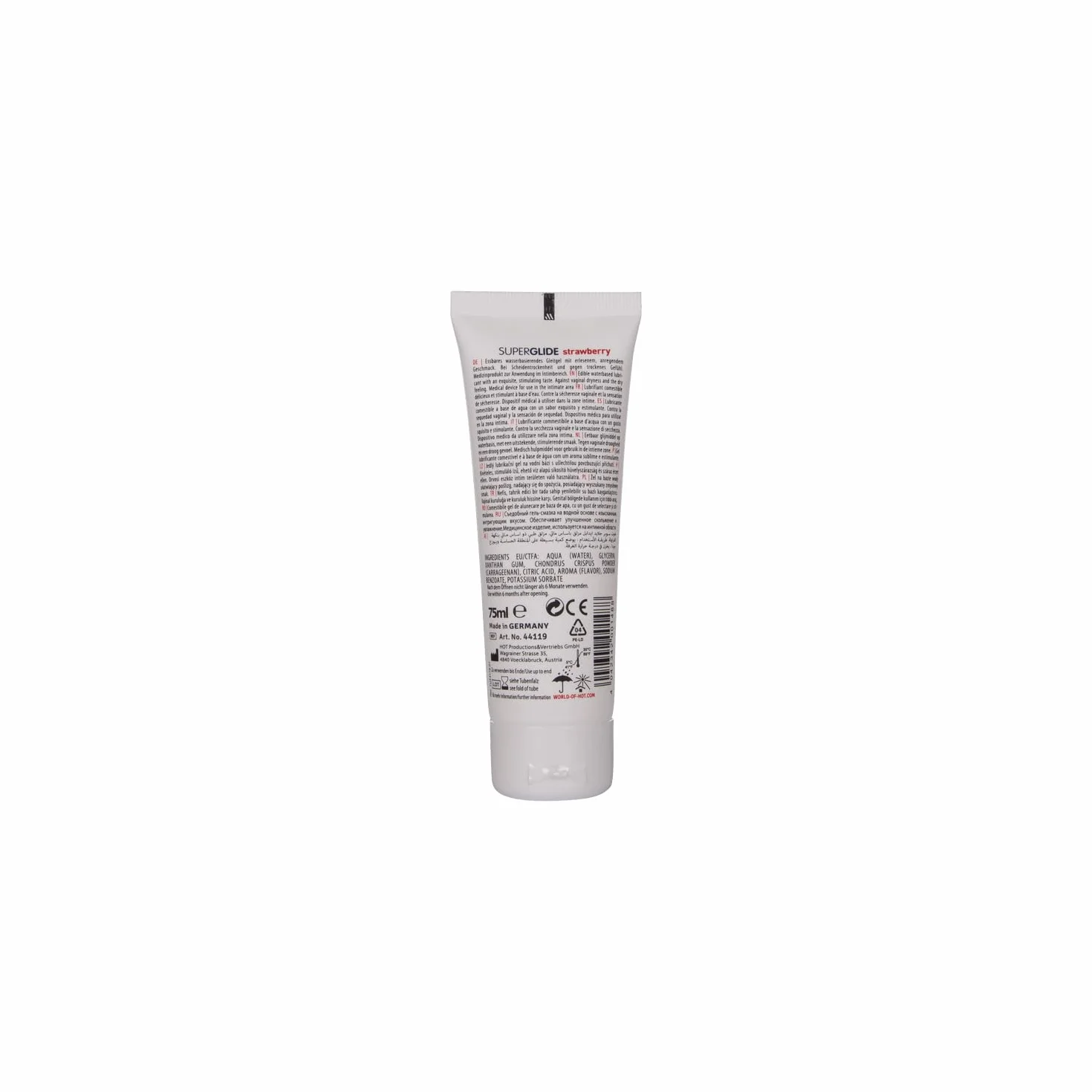 HOT Edible SUPERGLIDE strawberry, 75 ml