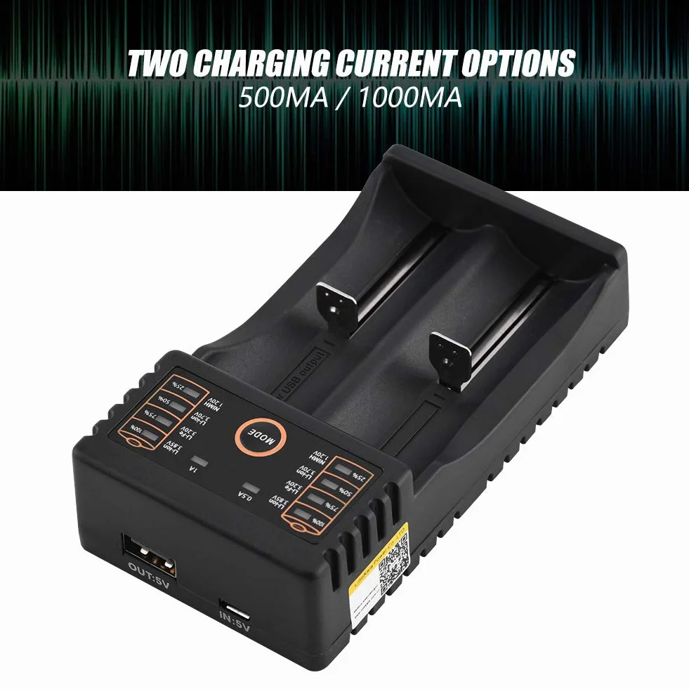 Ładowarka Liitokala, Uniwersalna Inteligentna ładowarka USB Lii-202 do /18490/18350/17670/17500/16340 (RCR123)