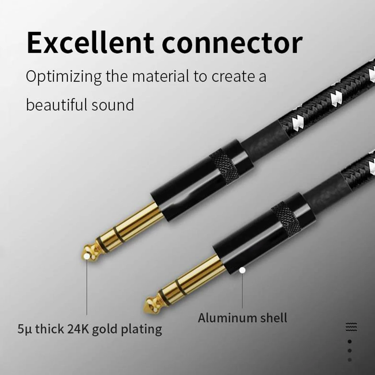 Kabel instrumentowy Kabel 6,5 Mm Jack Do 6,5 Mm Mikrofonu Wzmacniacza Gitarowego Odtwarzacza Głośnika(300cm)