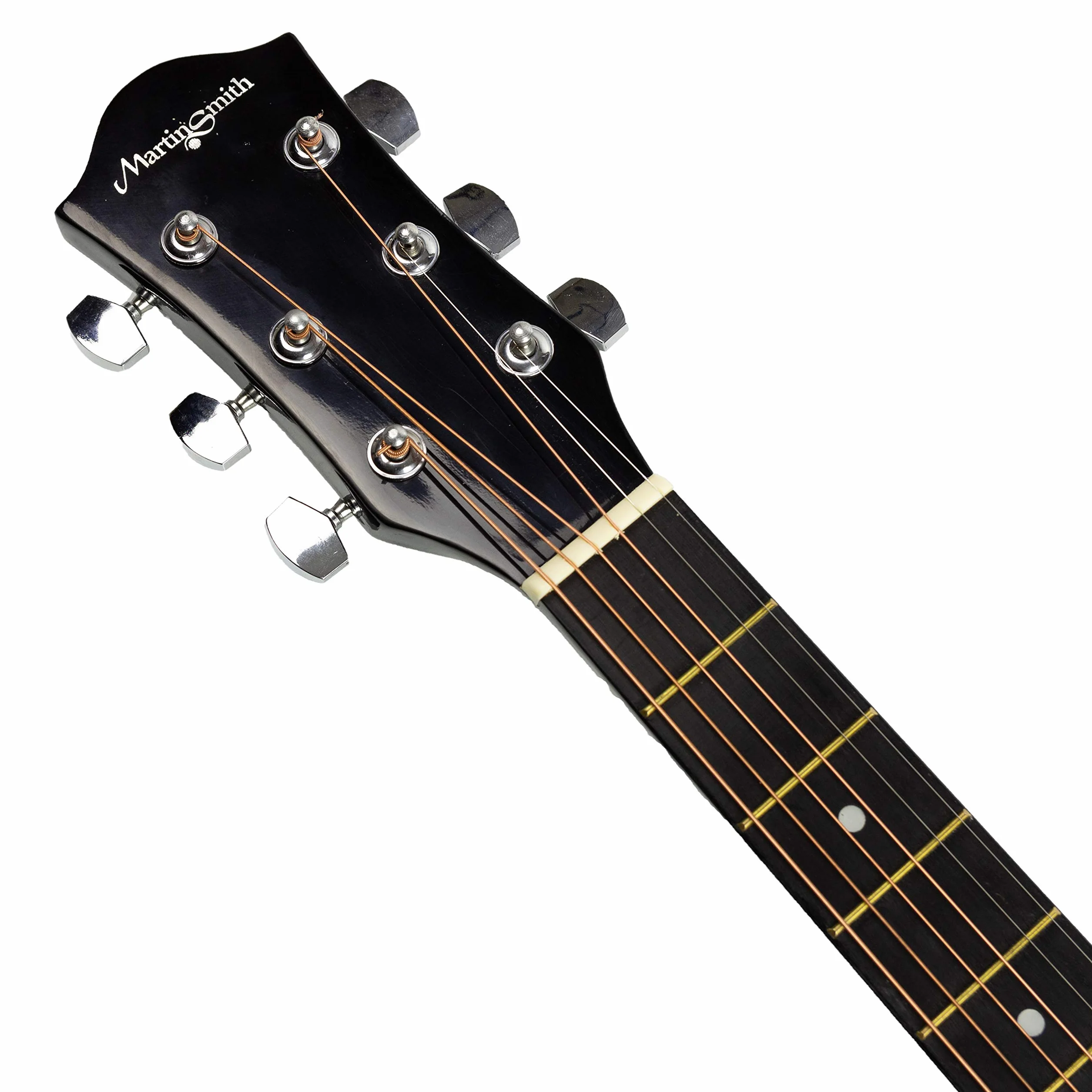 Martin Smith zestaw gitarowy akustyczny z pełnowymiarową gitarą akustyczną, statywem, tunerem, torbą, paskiem, plettrami i lekcjami