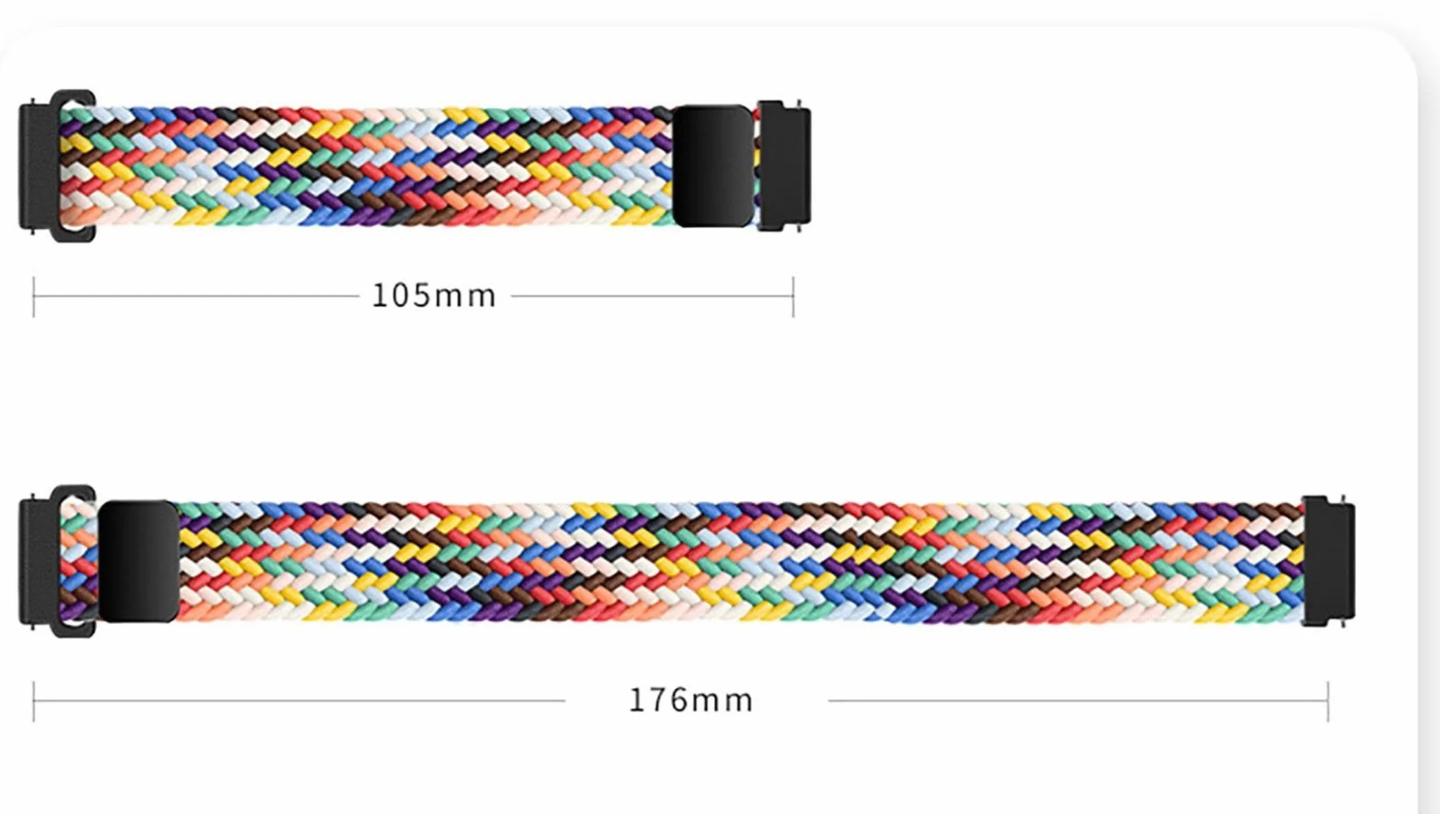 GIOPUEY Pasek kompatybilny z Garmin Lily 2, elastyczny nylonowy pleciony pasek, zamiennik paska [unisex]
