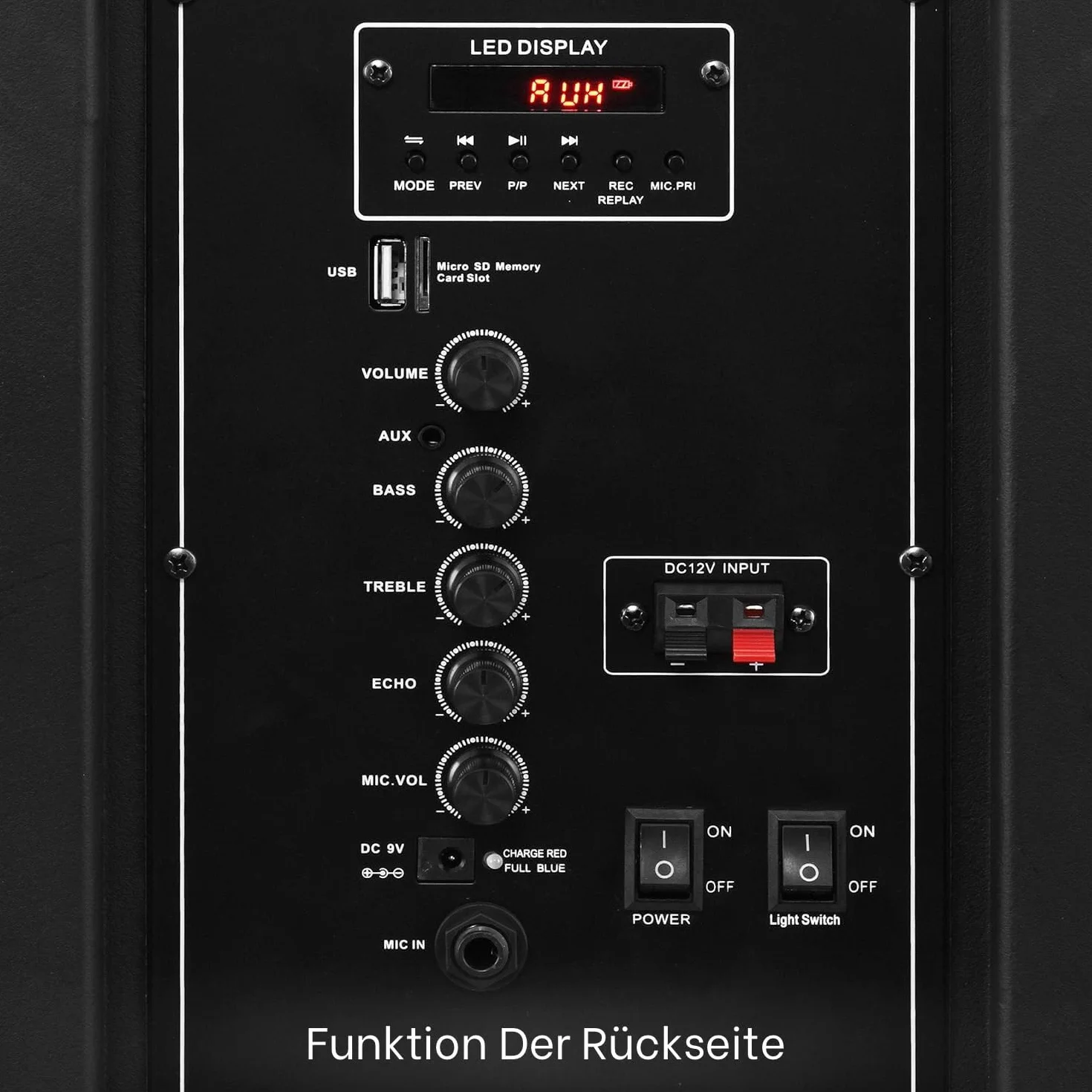 Bezprzewodowy system głośników PA 1200 W Bluetooth głośnik stereo USB MP3 AUX radio FM PPHP1544B