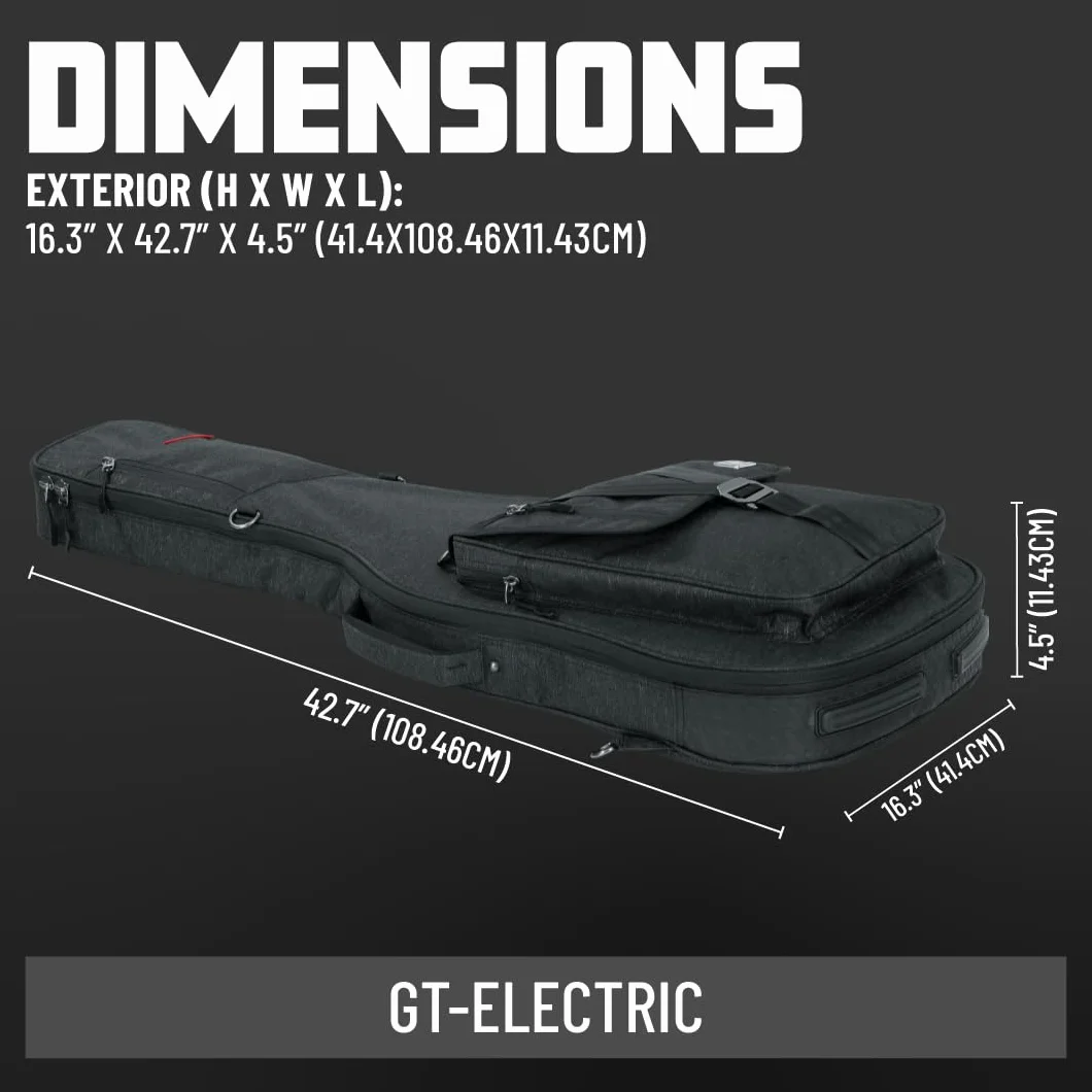 Pokrowiec na gitarę elektryczną Gator Transit Series; jasnoszare na zewnątrz (GT-ELECTRIC-GRY)
