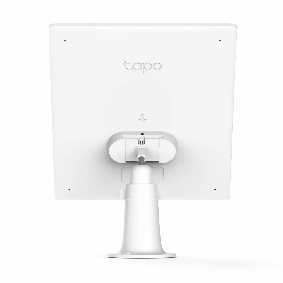 Tapo Panel słoneczny A202 4,5 W, 5,2 V, odpowiedni do baterii Tapo kamery, elastyczna instalacja, ładowanie o wysokiej wydajności, IP65, regulowany 360°, kabel do ładowania 4 m