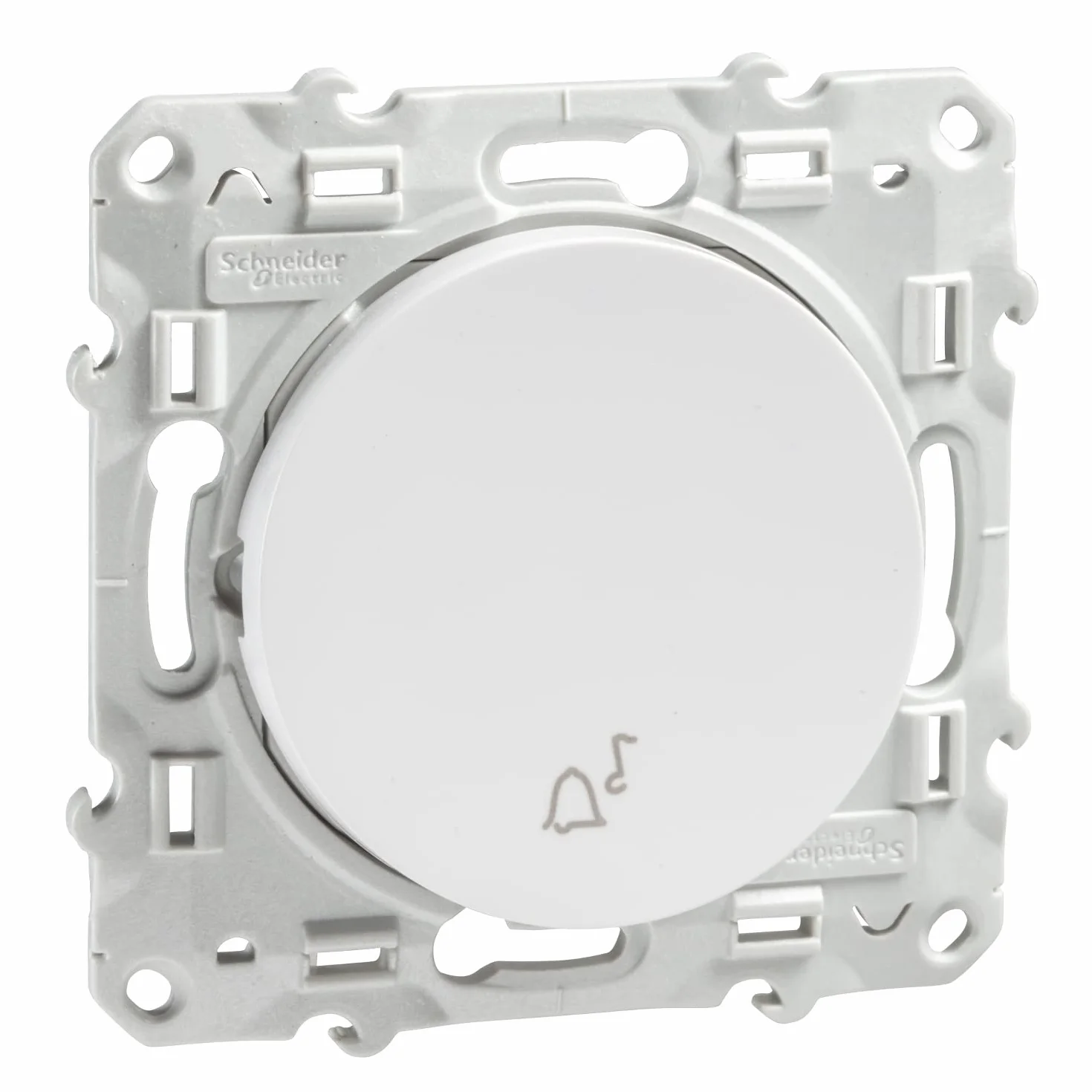 Schneider Electric S520246 Pierścień z symbolem push, biały